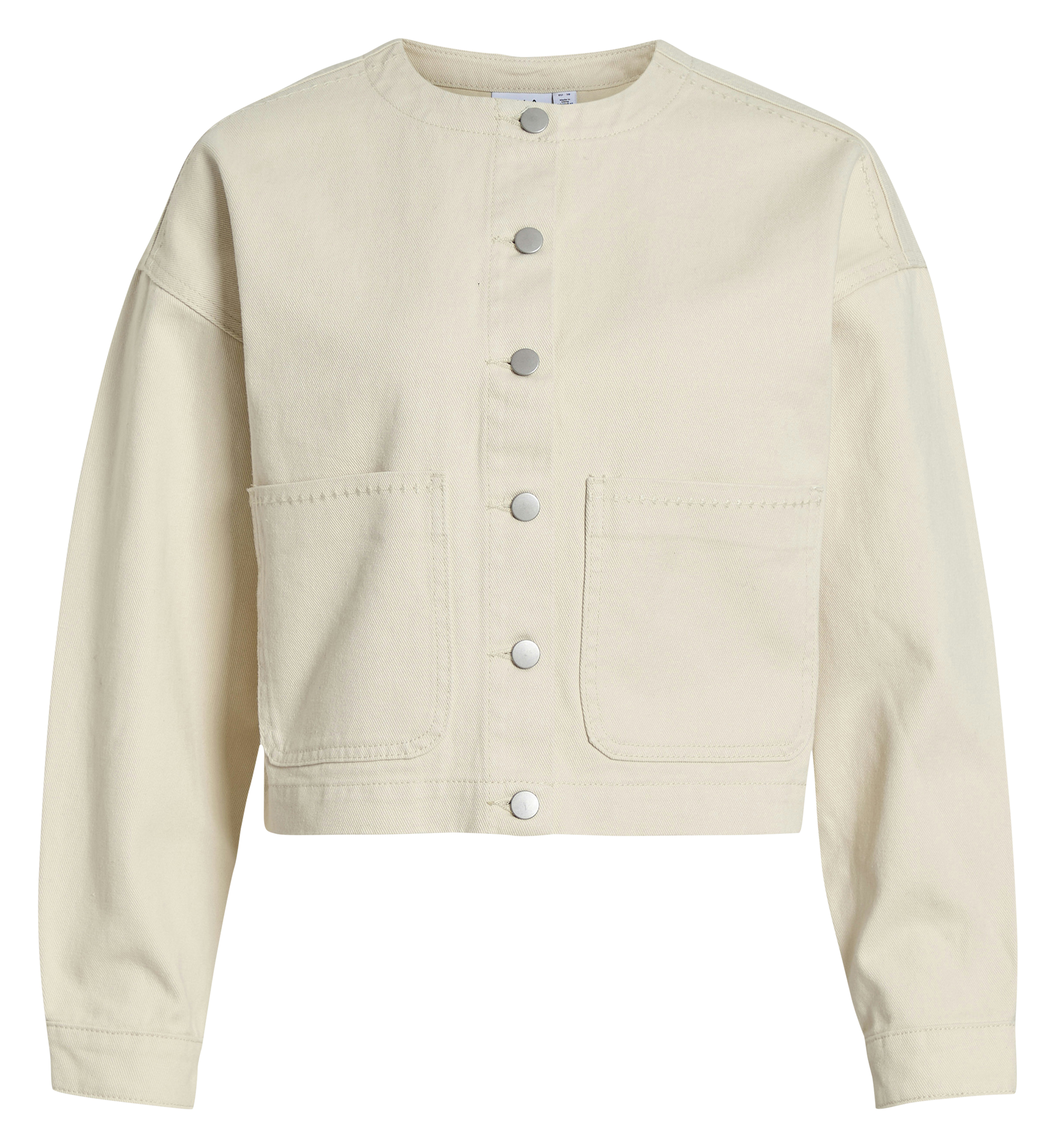 Veste droite en coton VILA Beige