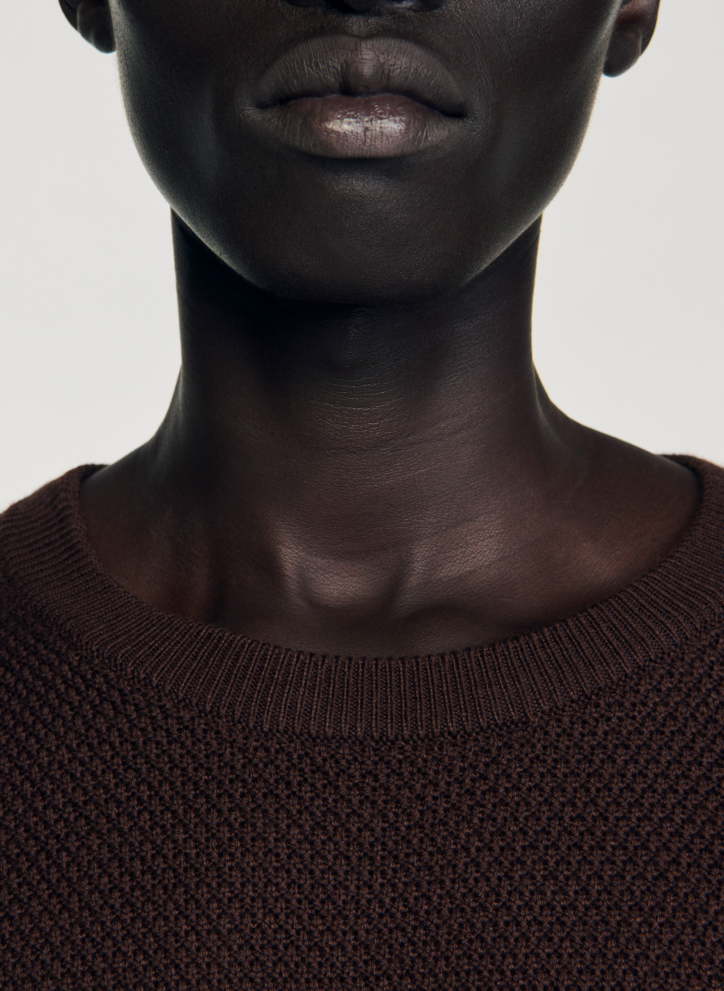 Gebreide trui met textuur SANDRO Bruin