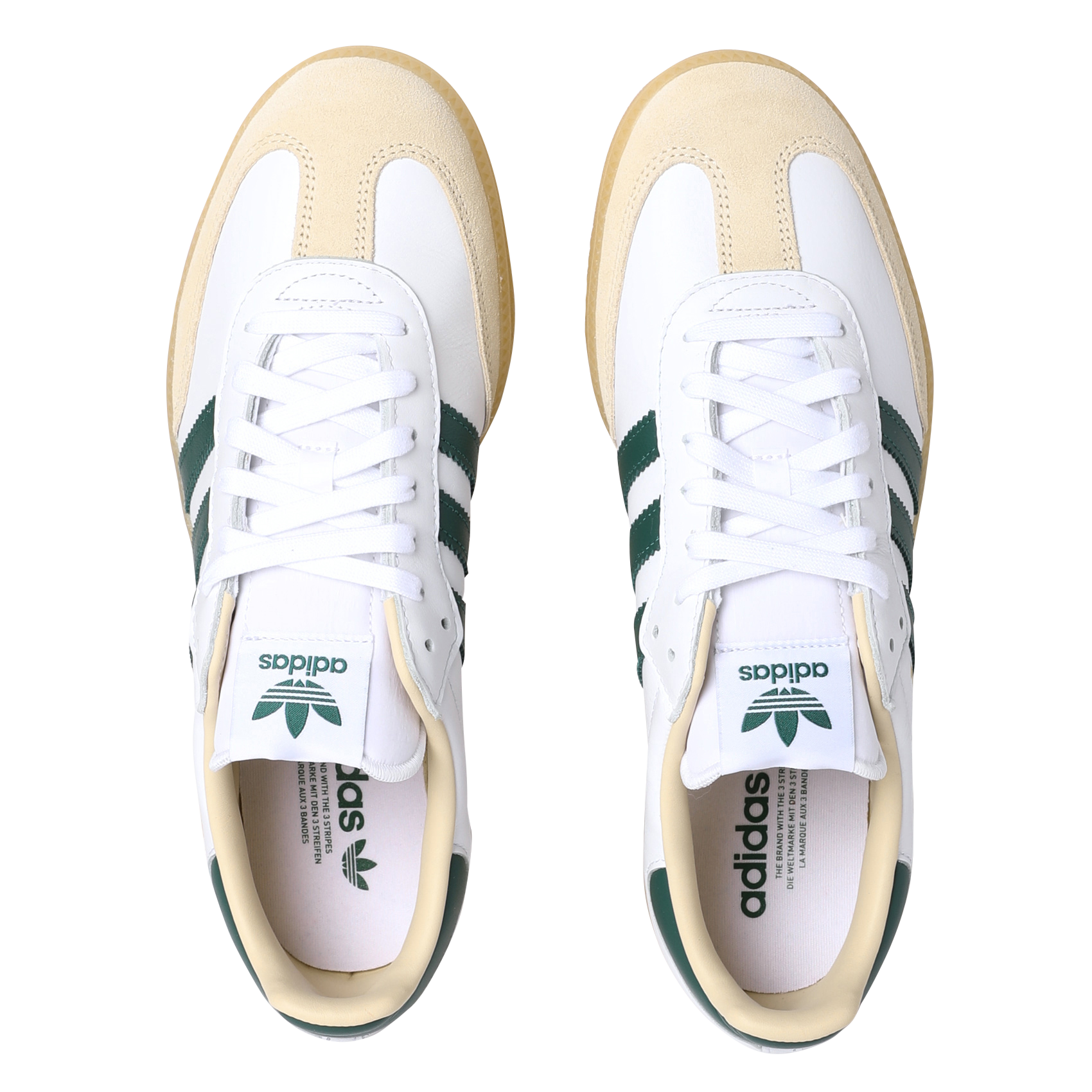 Baskets basses en cuir ADIDAS Blanc