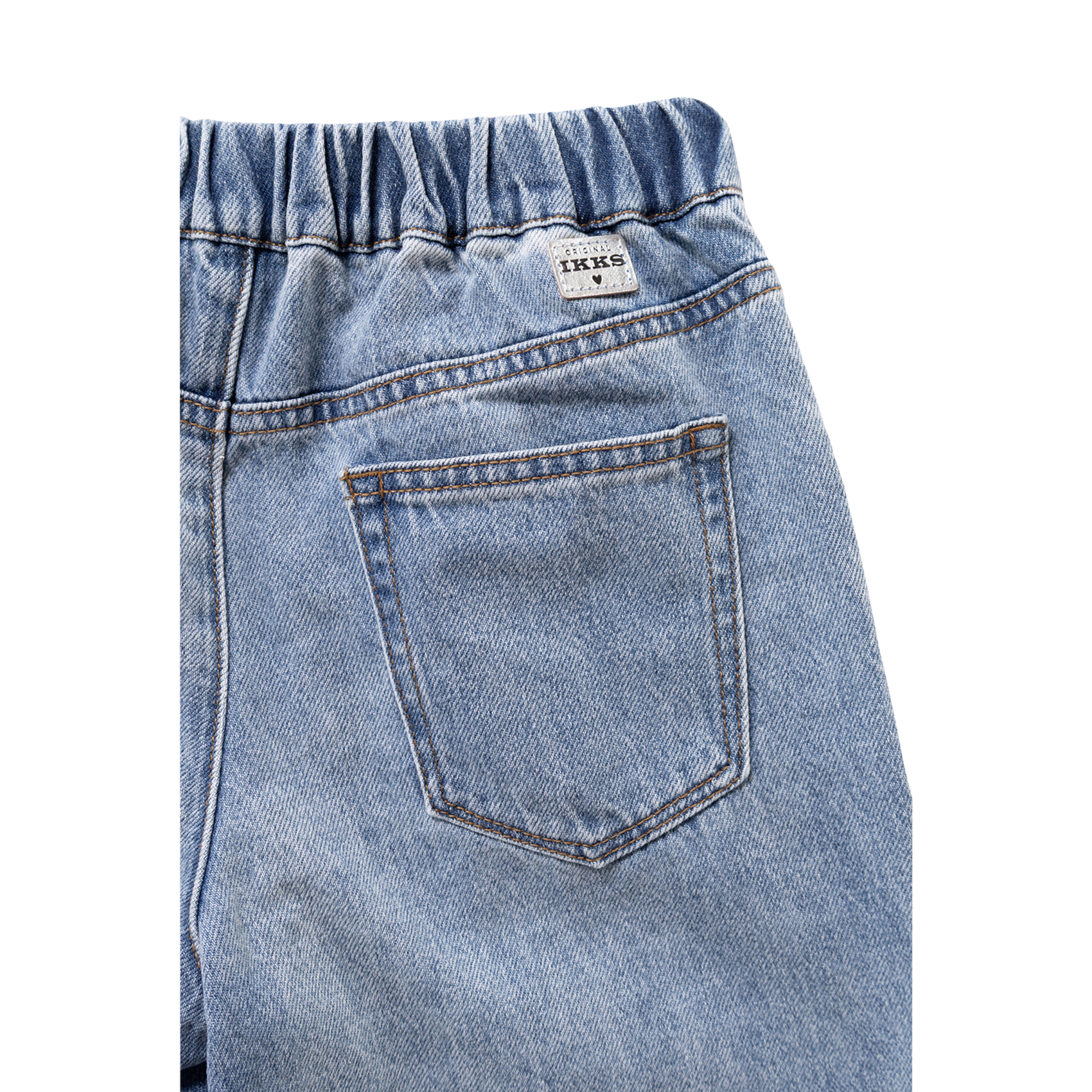 Jean ballon délavé taille élastiquée IKKS JUNIOR Bleu