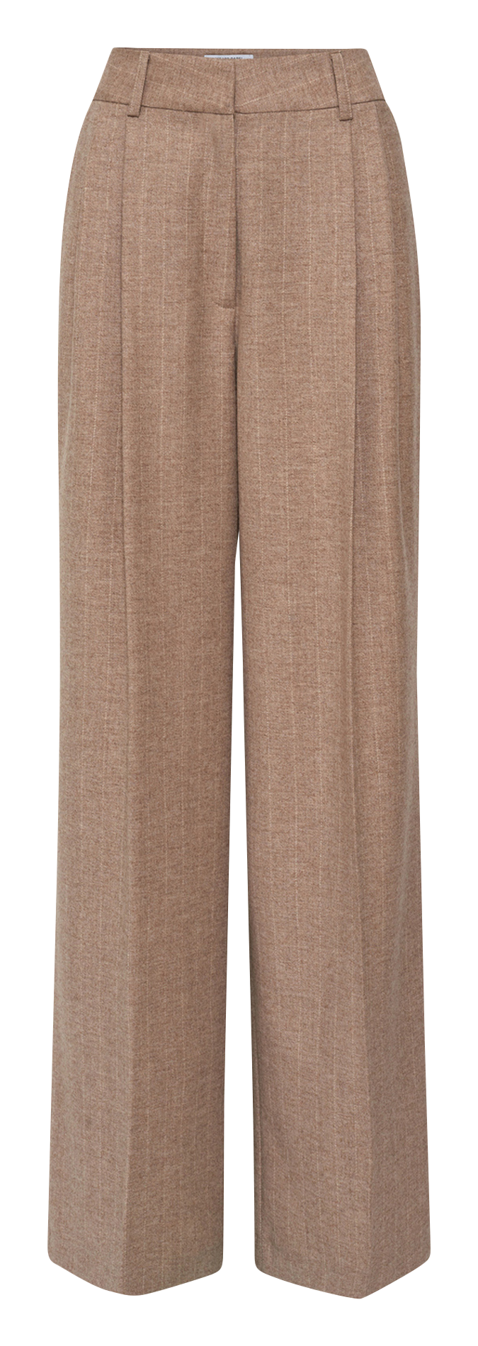 Wijde broek met strepen van wolmix GERARD DAREL Beige