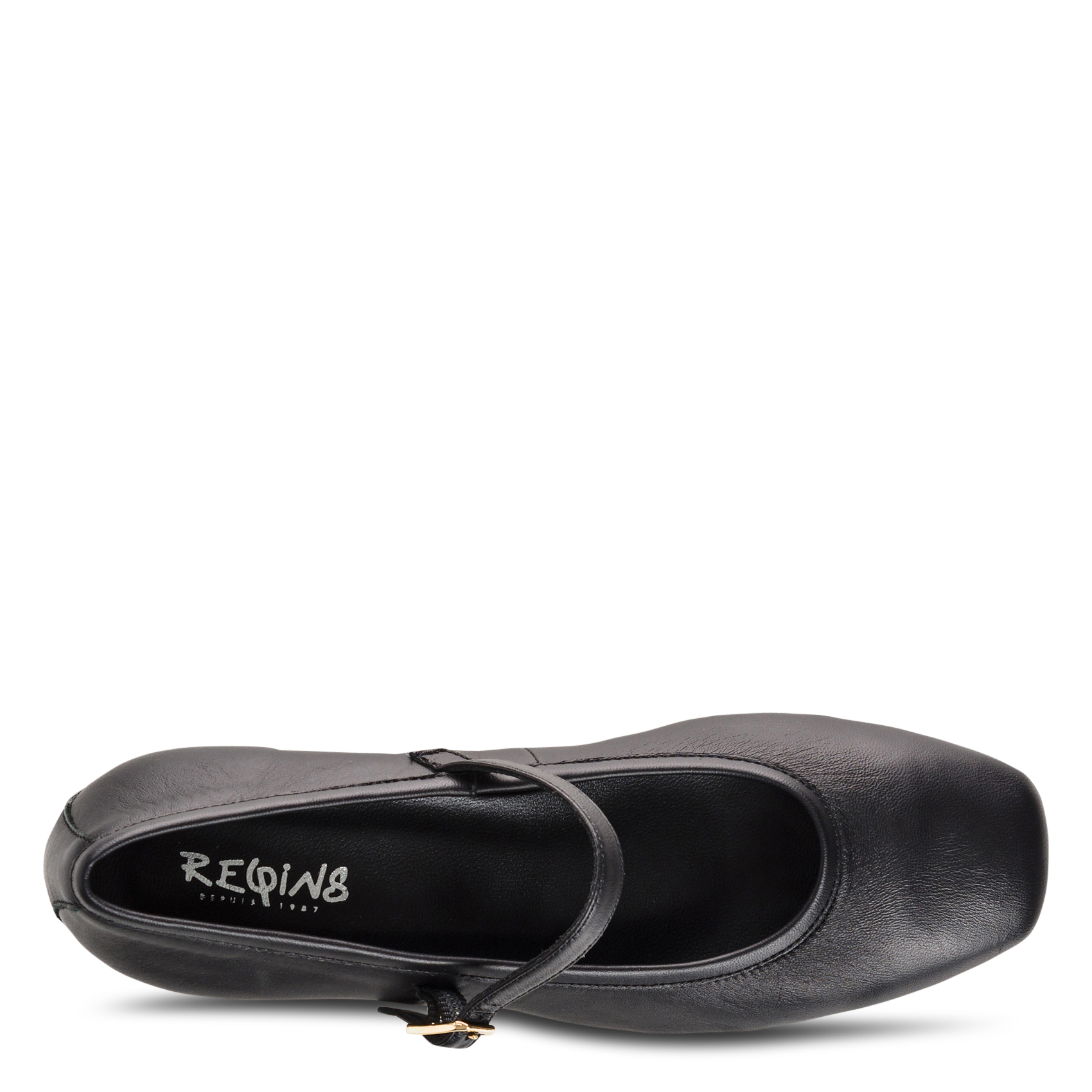 Smooth leather heeled booties REQINS Black