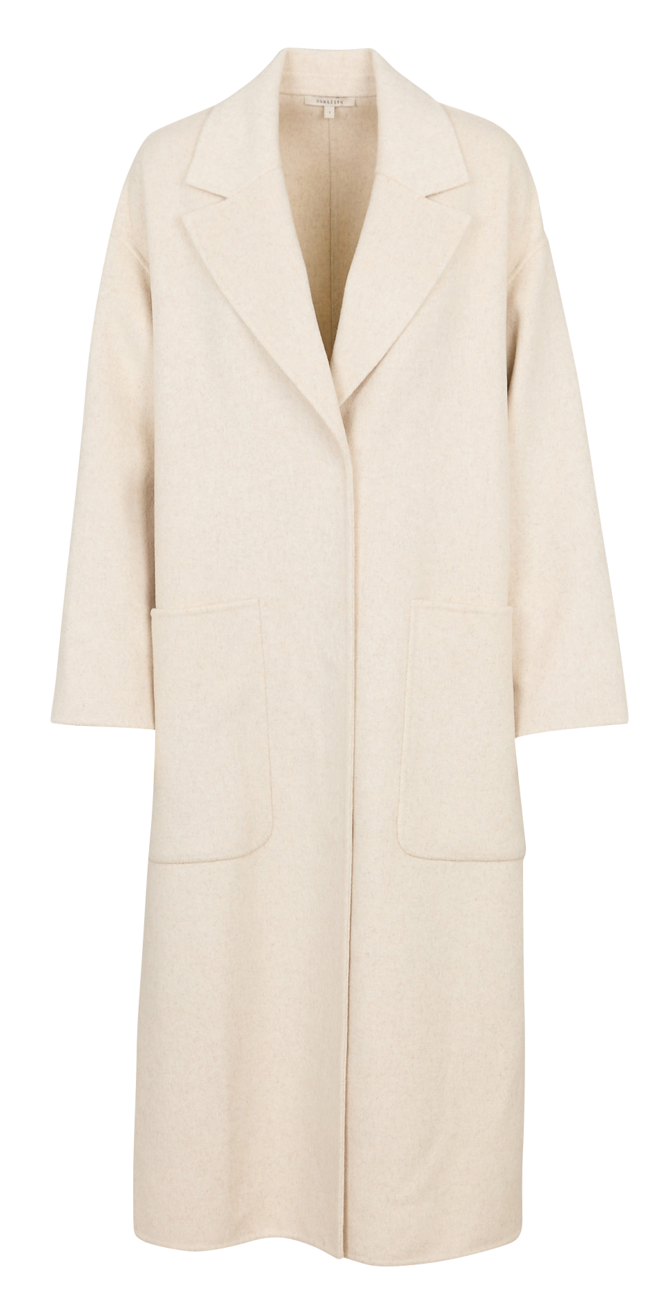 Manteau long en laine recyclée HUMILITY Blanc