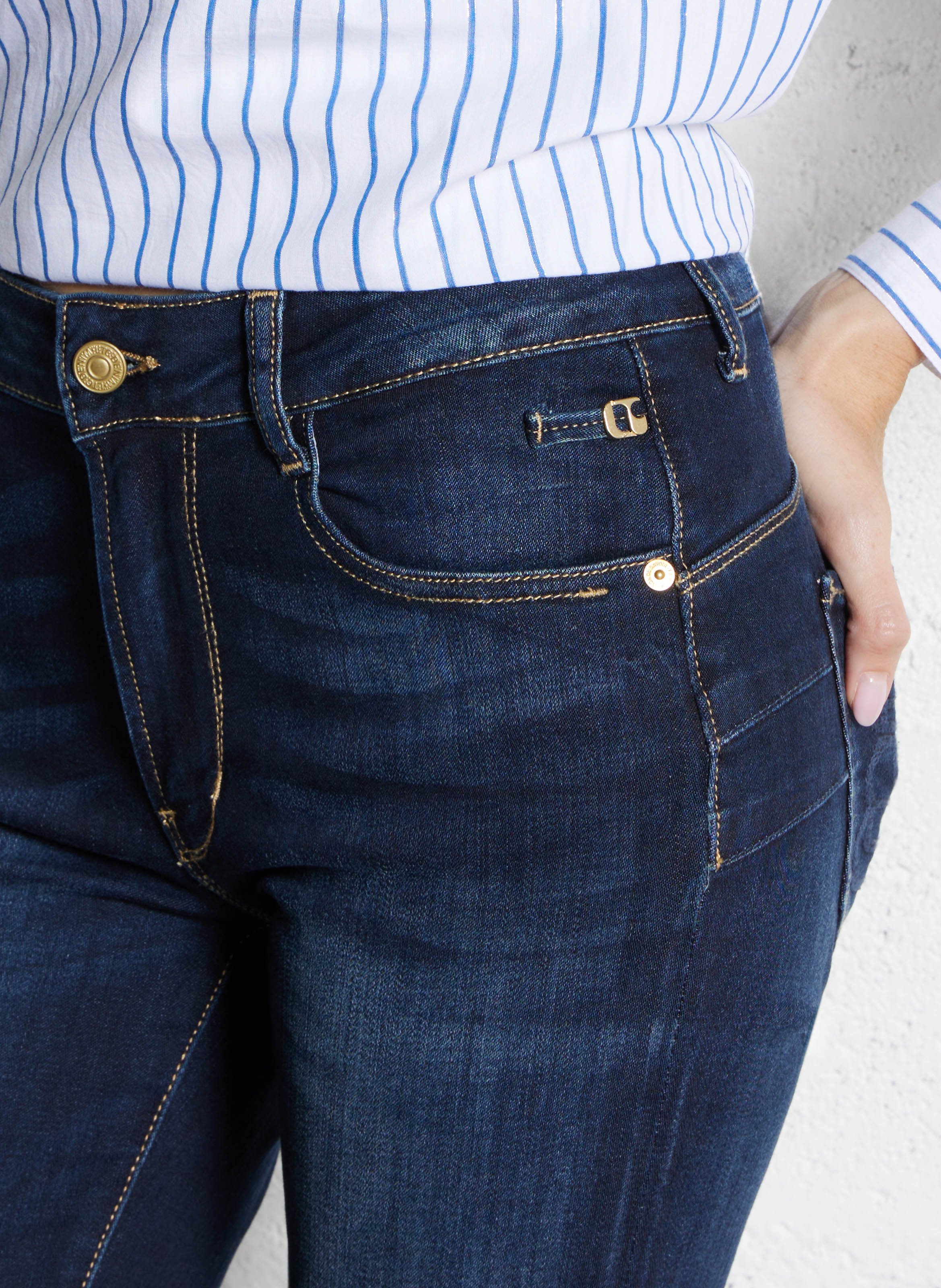 Jean slim en coton mélangé LE TEMPS DES CERISES Bleu