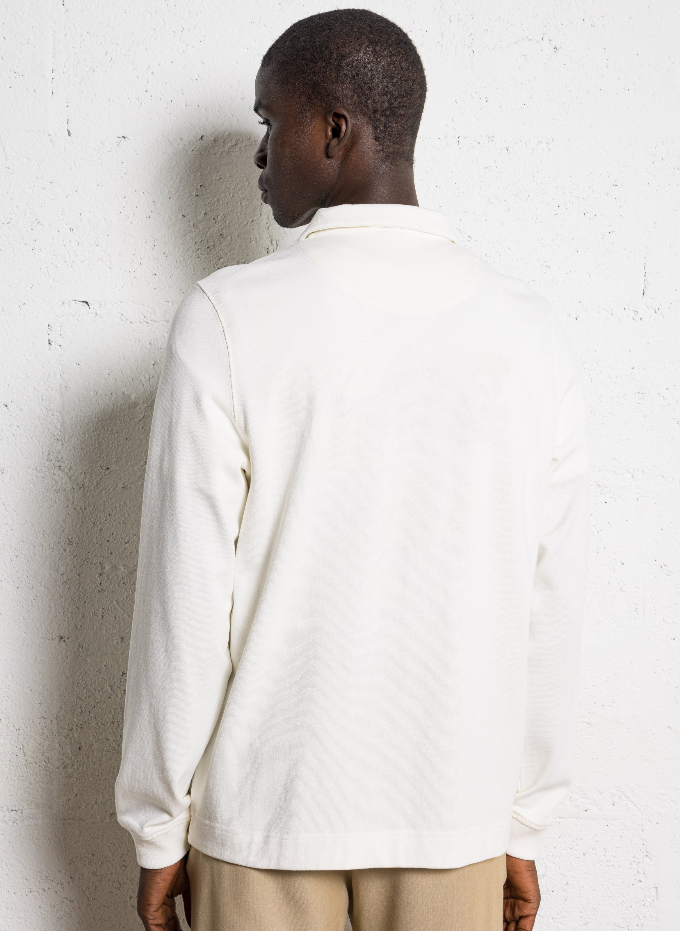 Regular long-sleeved polo with chest embroidery PAUL SMITH White