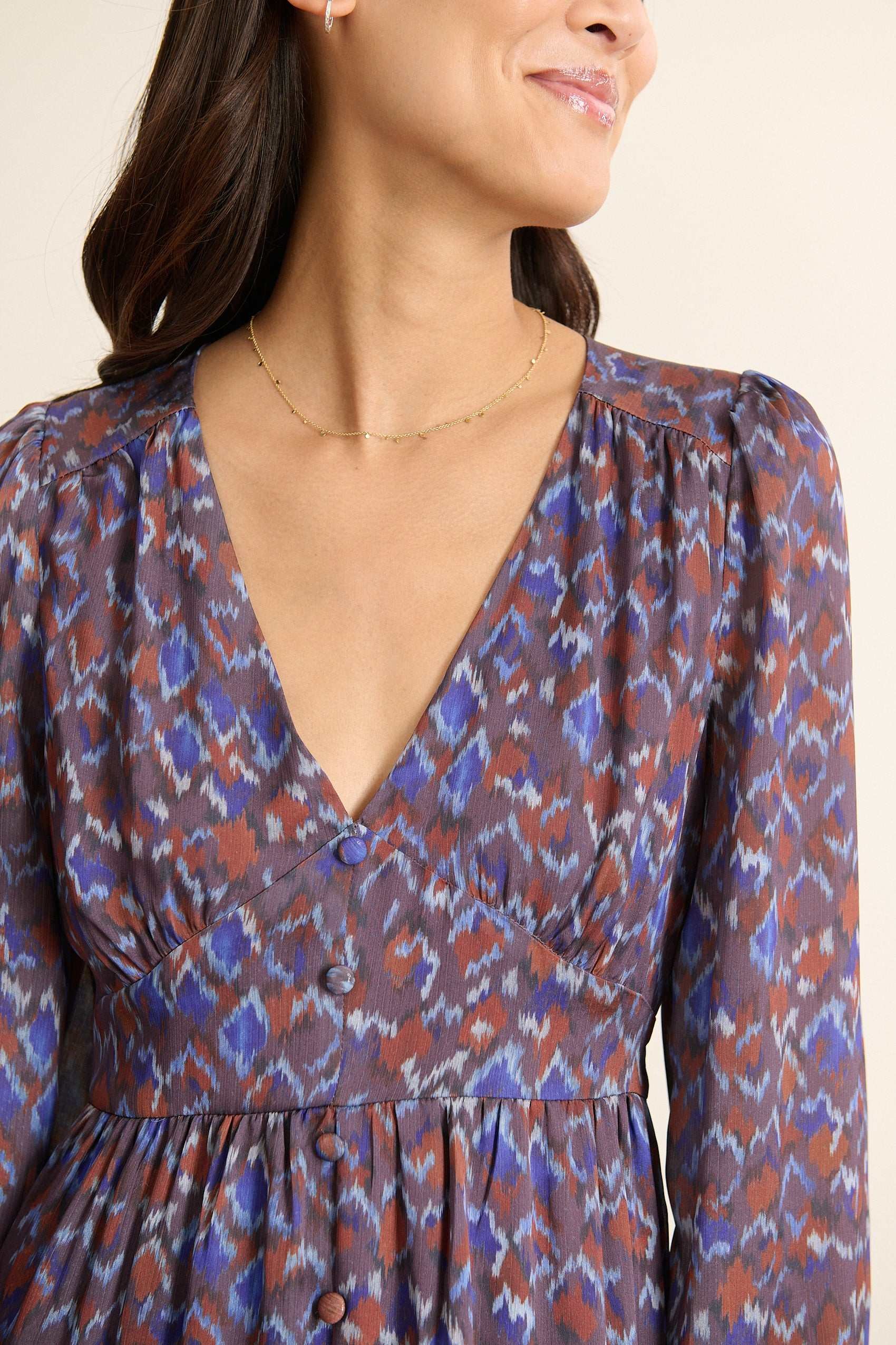 Printed midi dress GARANCE PARIS Blue