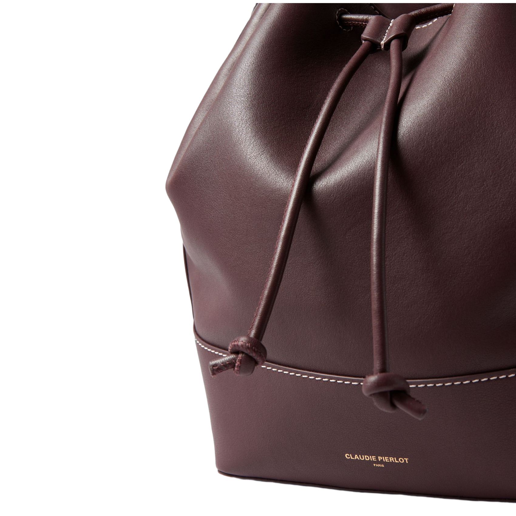 Sac sceau bandoulière en cuir CLAUDIE PIERLOT Rouge