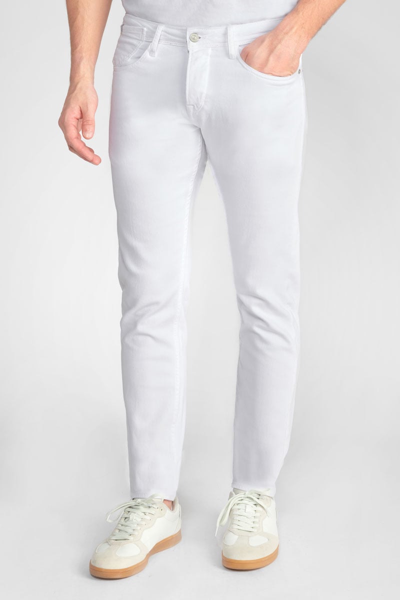Slim stretch jeans, length 34 LE TEMPS DES CERISES White