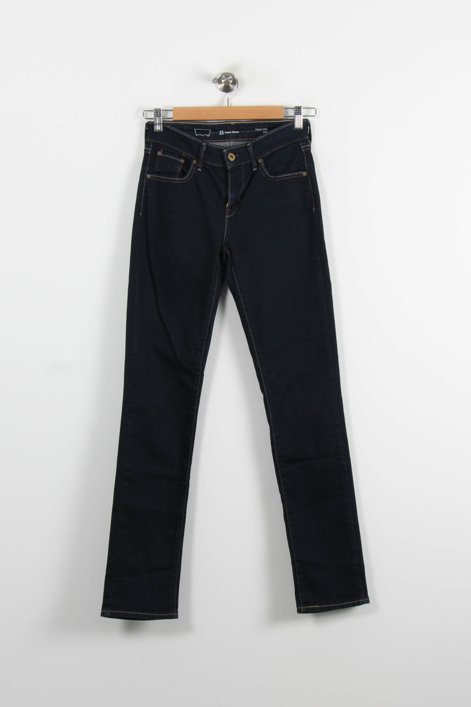 Cropped slim jeans with studs LEVI'S - Seconde main Blue