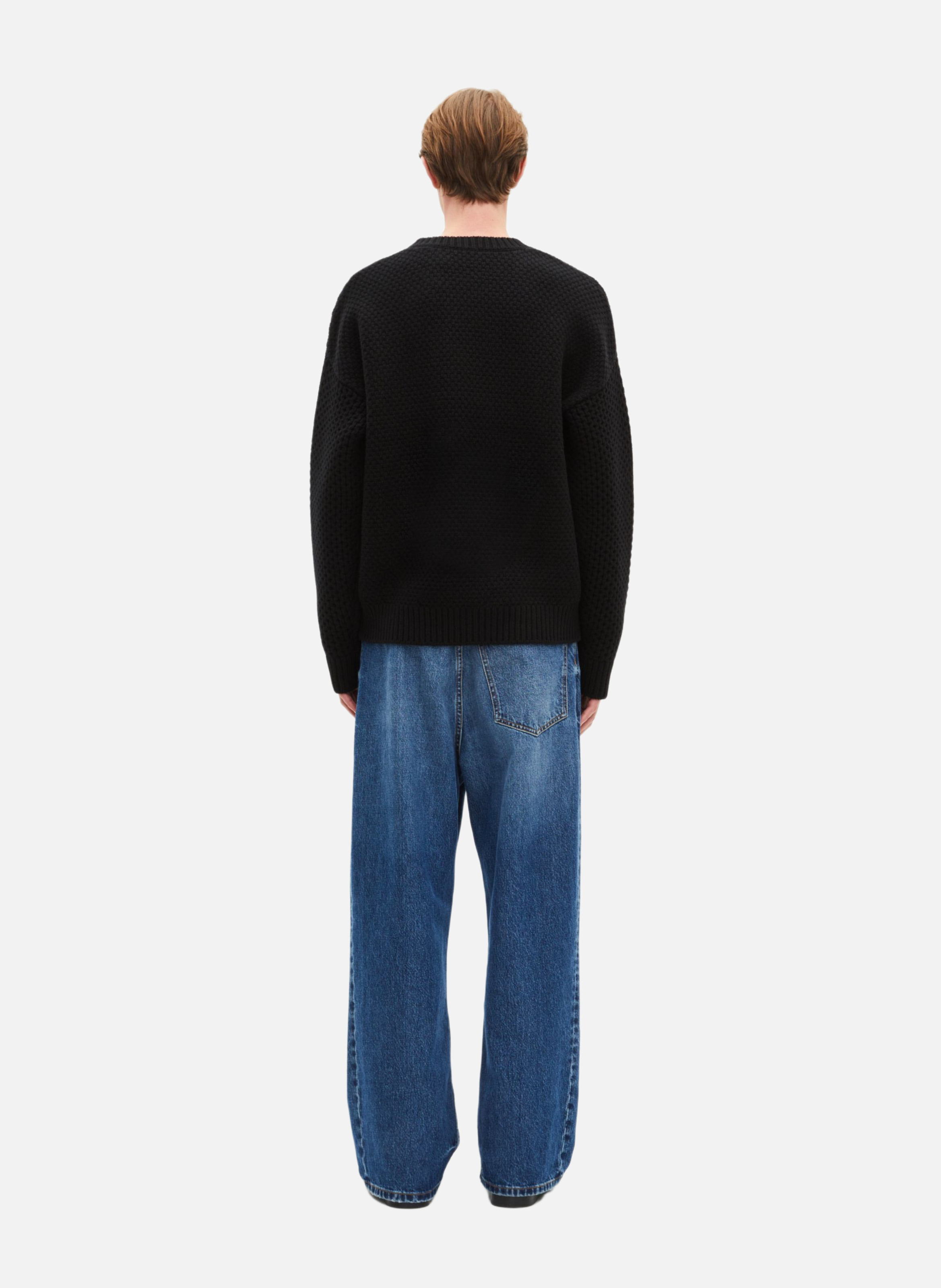 Wool cable sweater THE KOOPLES Black