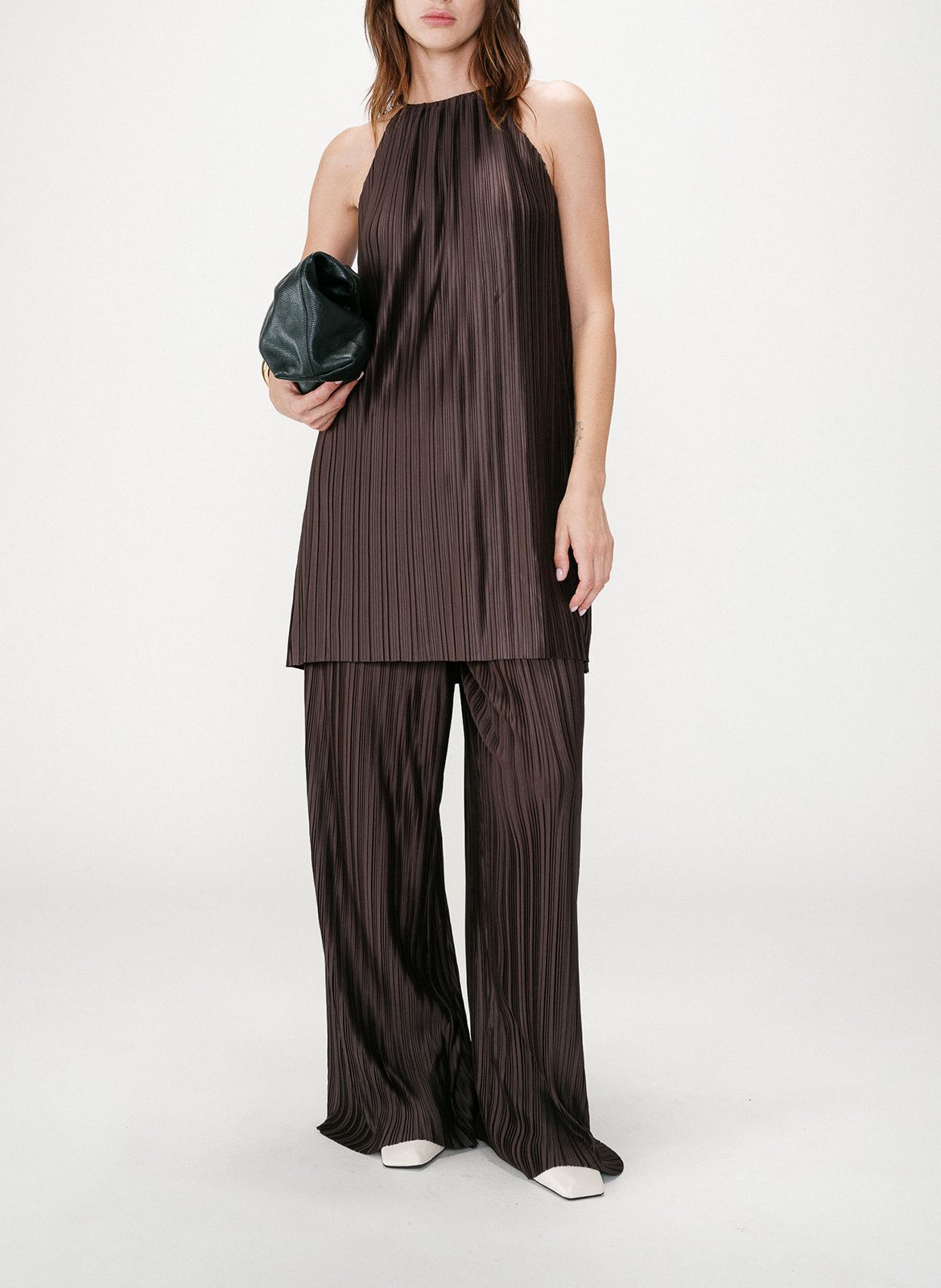 Robe courte col rond GRACE ET MILA Marron