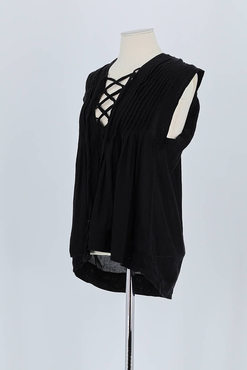 Azawood sleeveless top ISABEL MARANT ÉTOILE - SECONDE MAIN Black
