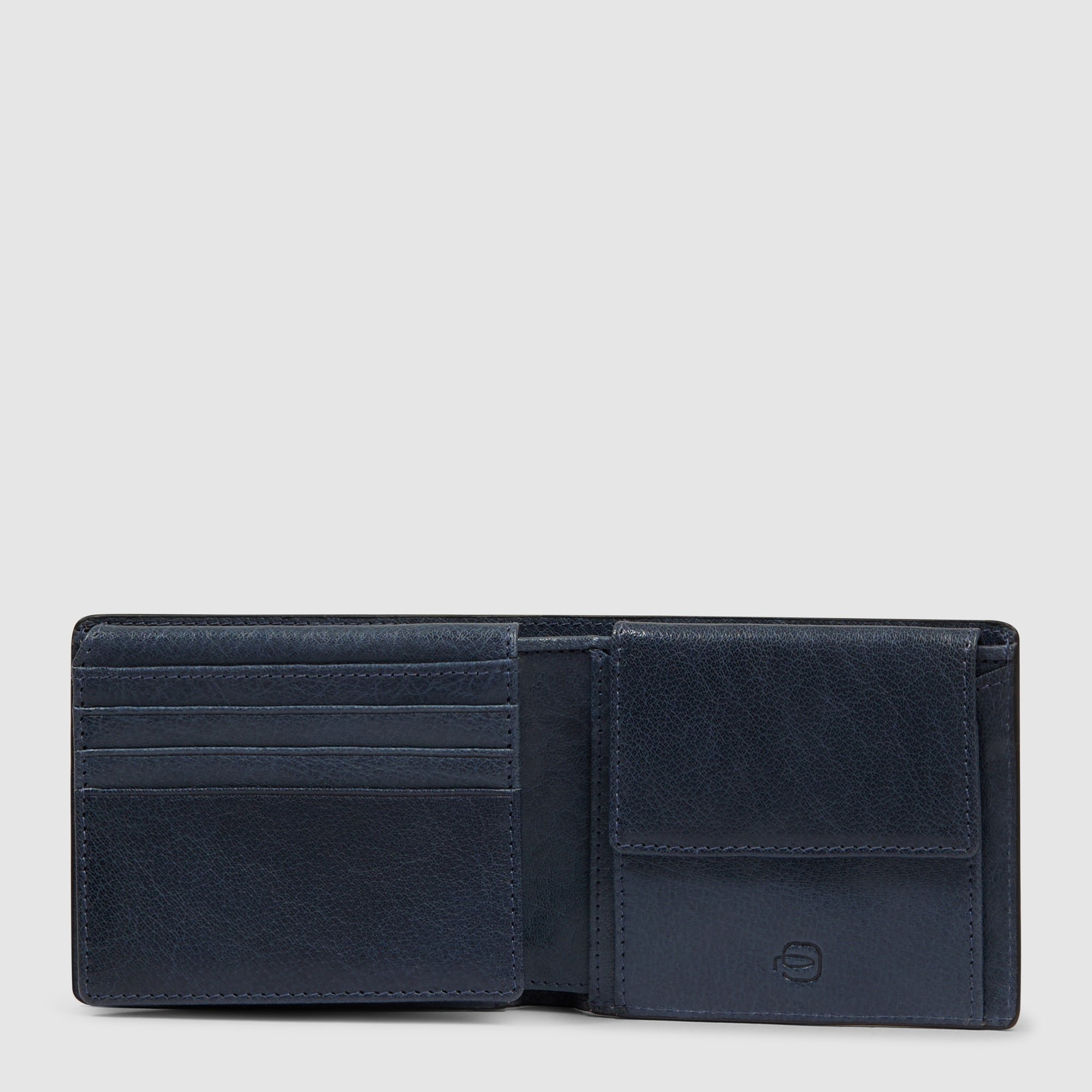 Men's leather wallet with ID card holder PIQUADRO Grey