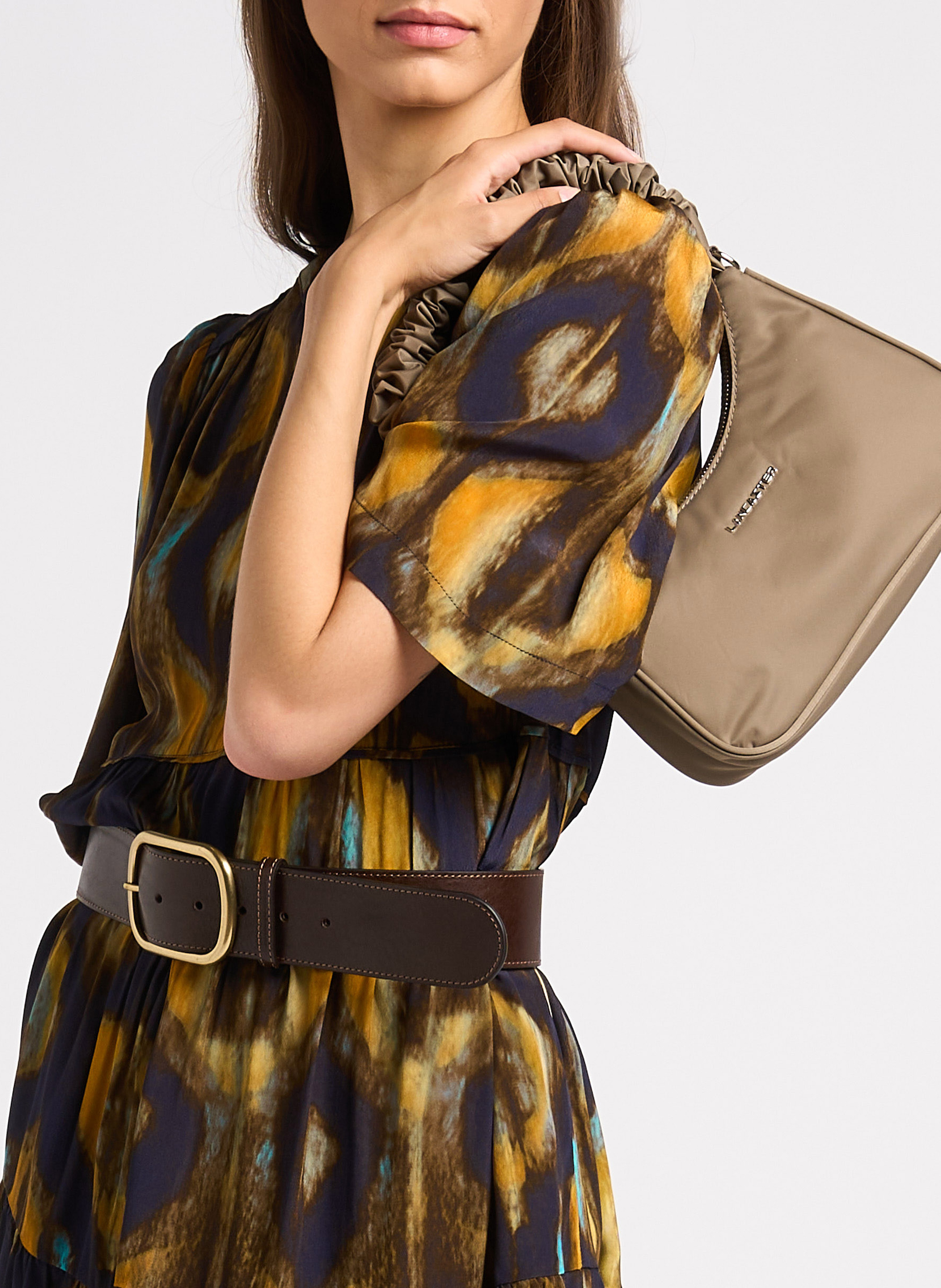 Sac baguette porté épaule  LANCASTER PARIS Beige