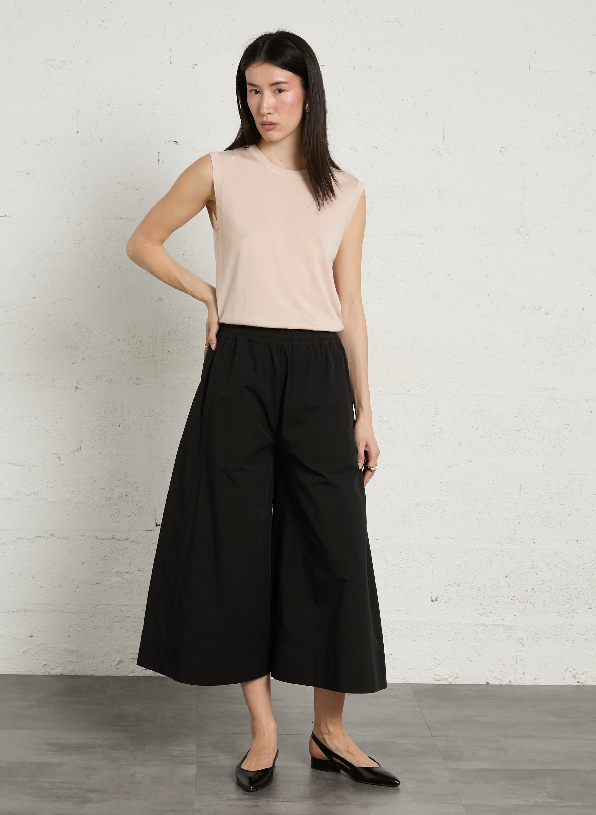 Sleeveless straight wool sweater SOEUR Pink