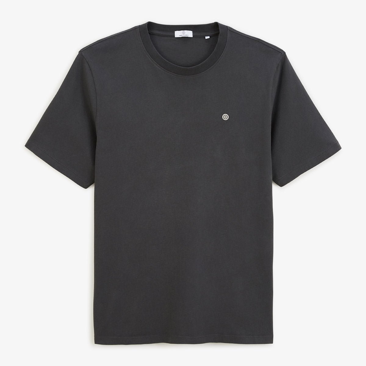 Round neck printed cotton t-shirt with Blanco Biarritz back SERGE BLANCO Grey