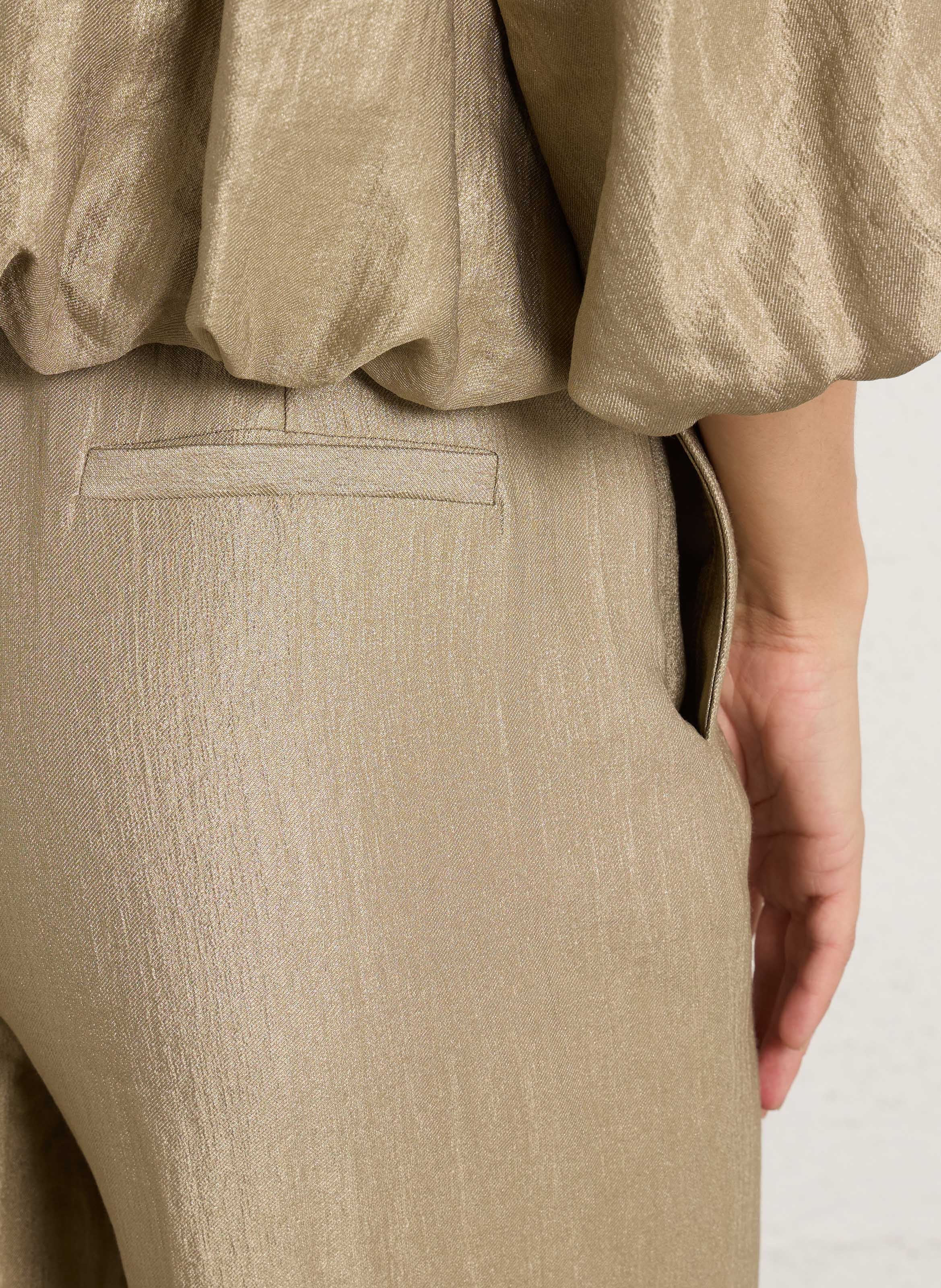 Pantalon large pailleté IMPERIAL Marron