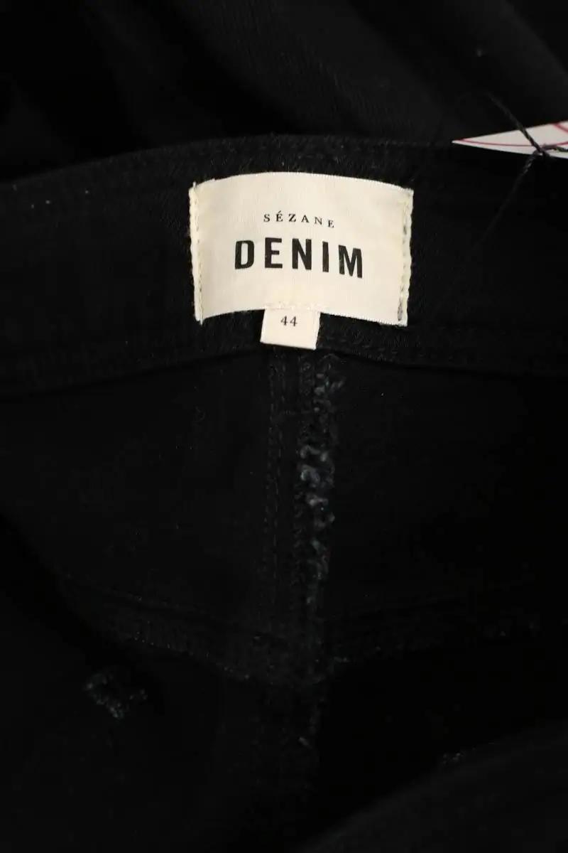 Straight cotton-blend pants SEZANE - Seconde main Black