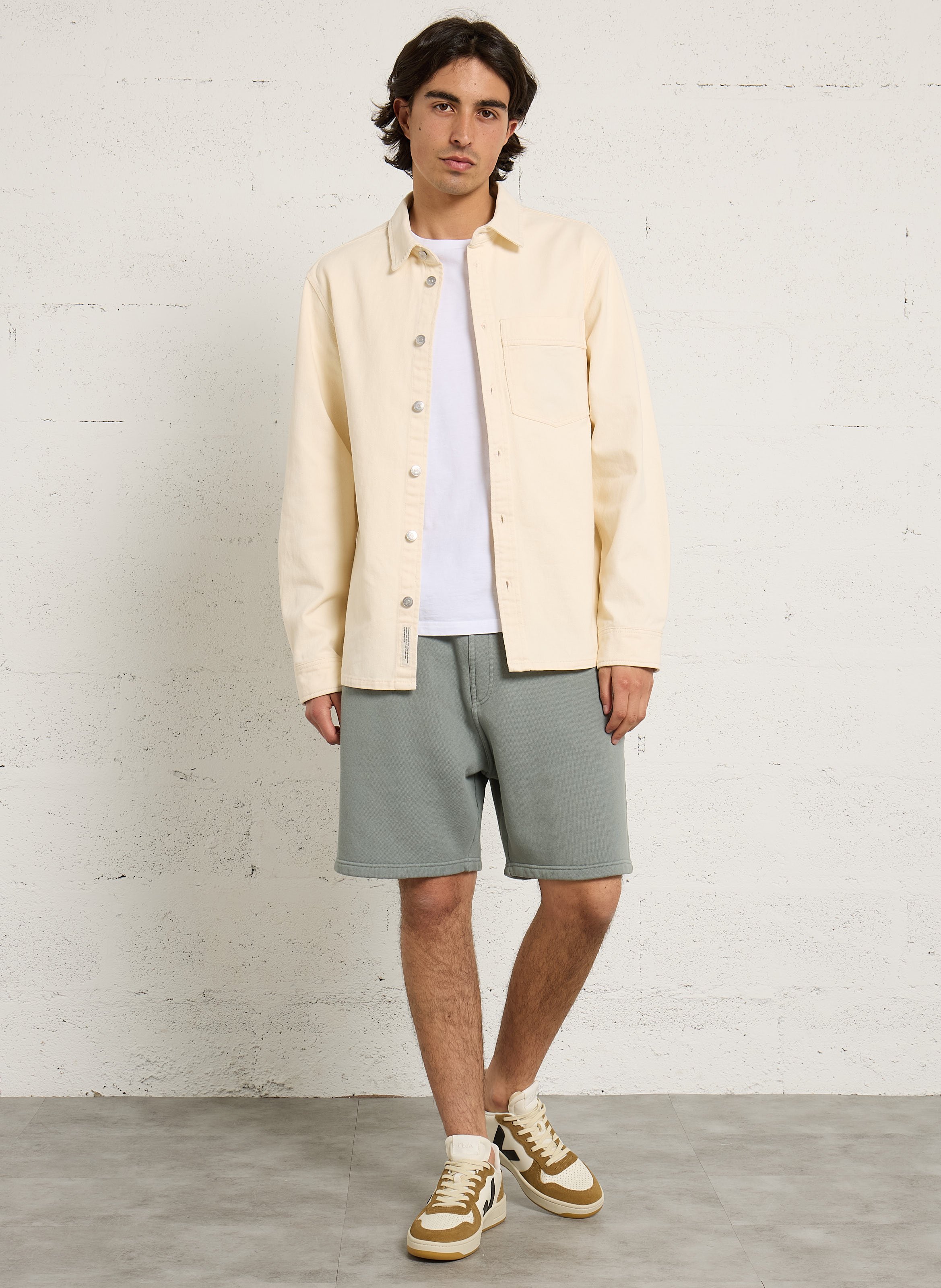 Gerade geschnittene Baumwollshorts HARTFORD Grau