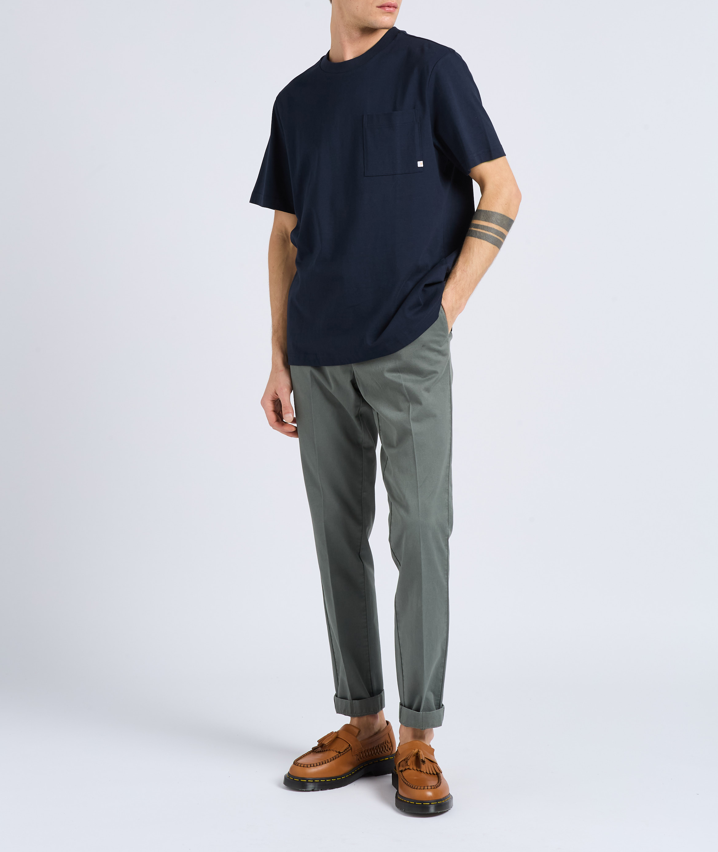 Organic cotton round-neck T-shirt FARAH Blue