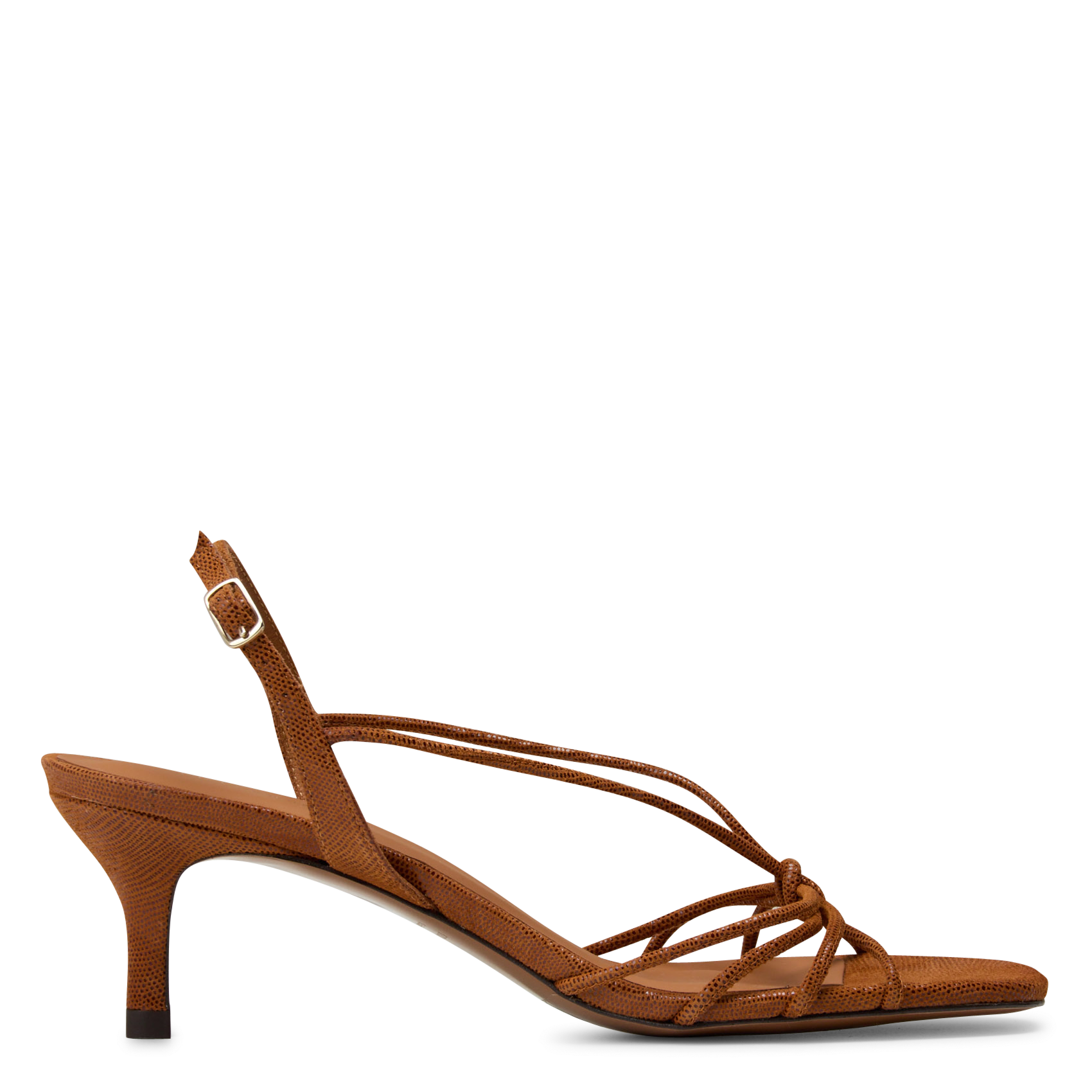 Flache Leder-Mules RIVECOUR Braun