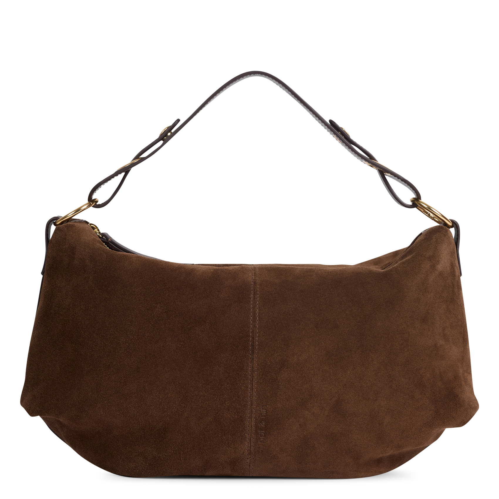 Schultertasche aus Leder NAT & NIN Braun