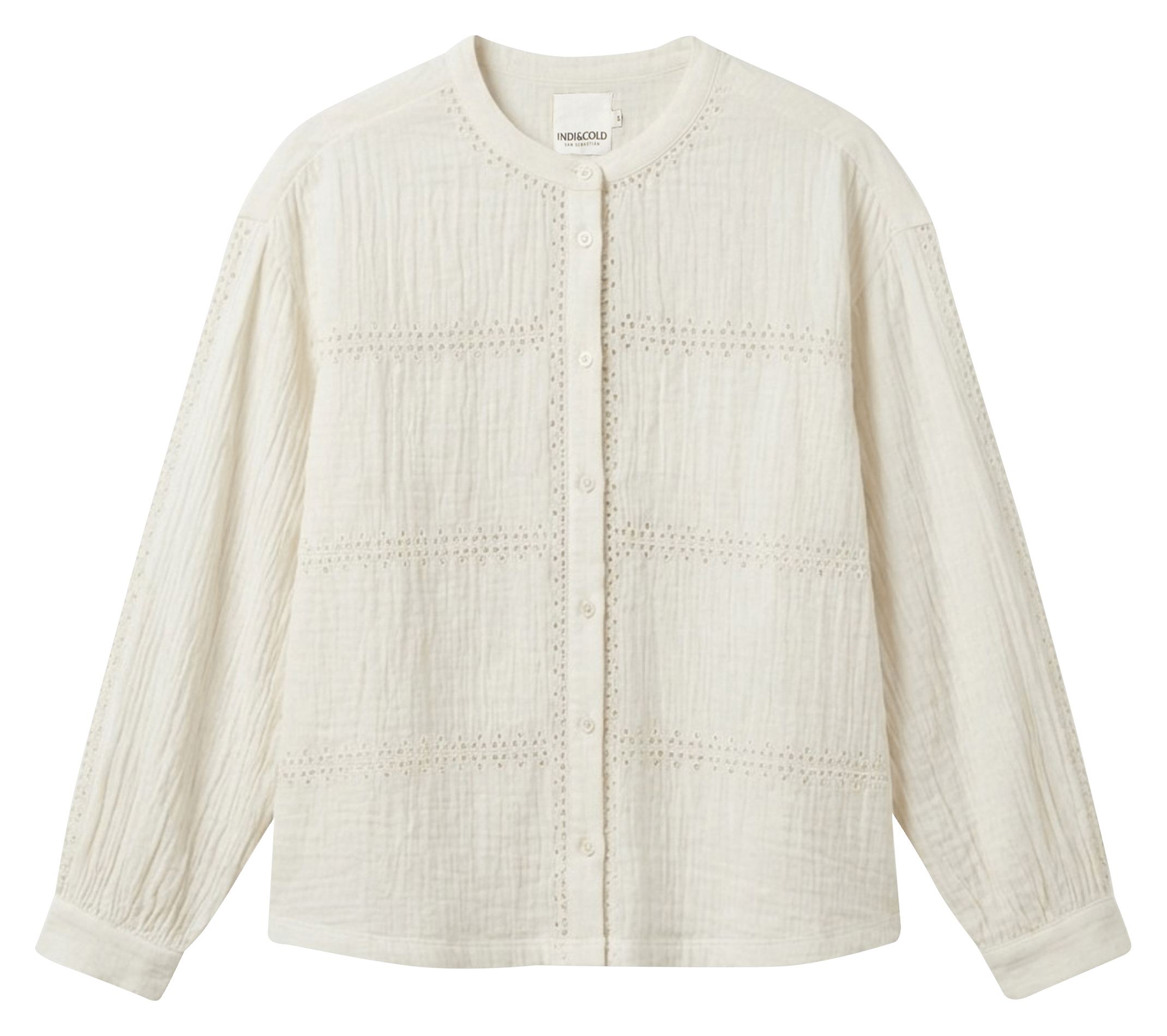 Straight cotton shirt INDI & COLD White
