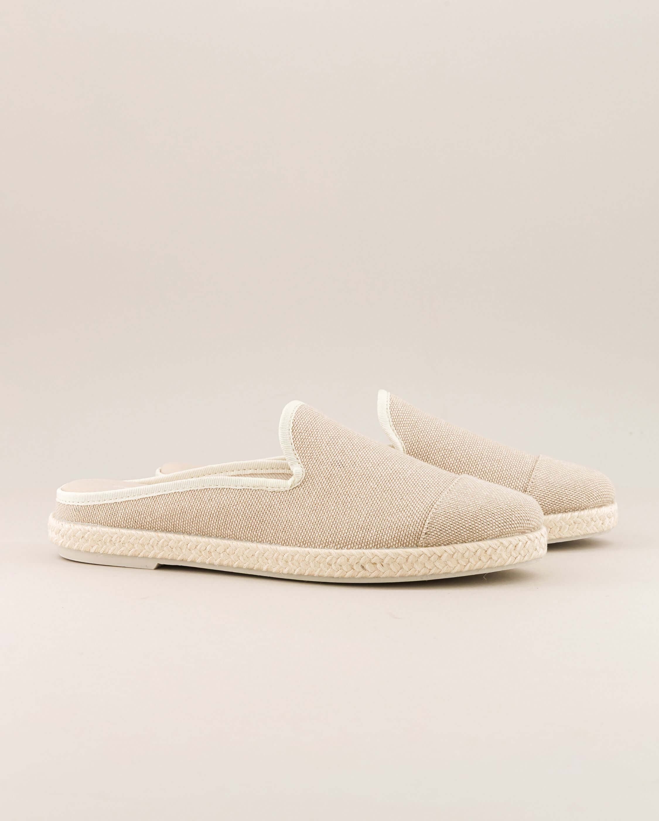 Women's mule SOCOA, beige off-white cotton ANGARDE Beige