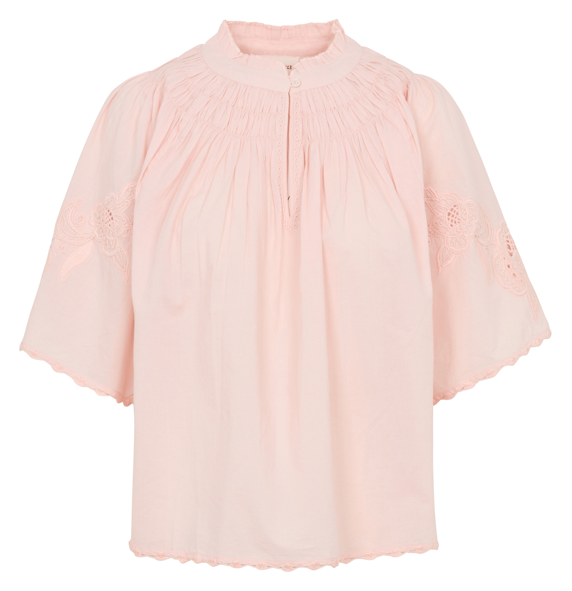 Round-neck cotton blouse MAISON 123 Pink