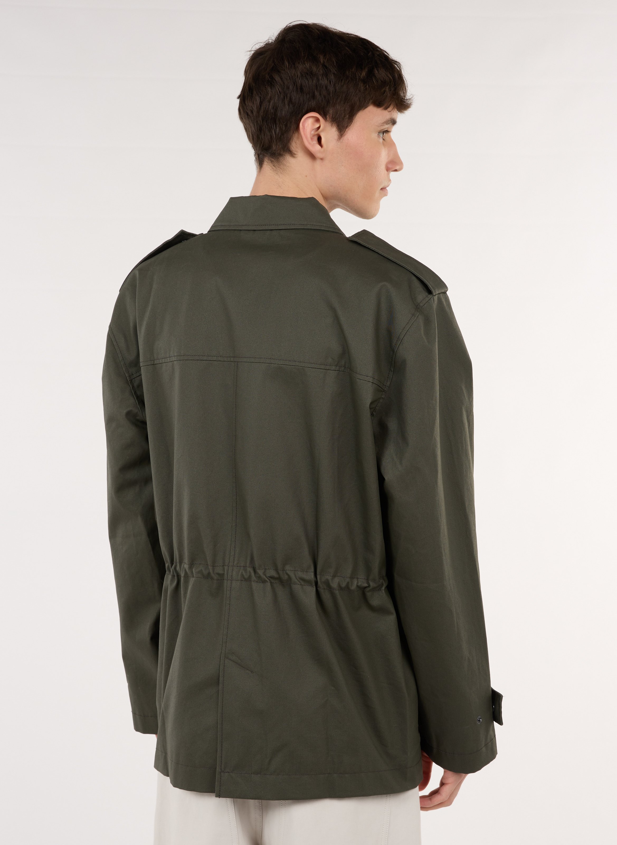 Gerade geschnittener Blouson aus Baumwoll-Mix mit klassischem Kragen SAISON 1865 Khaki