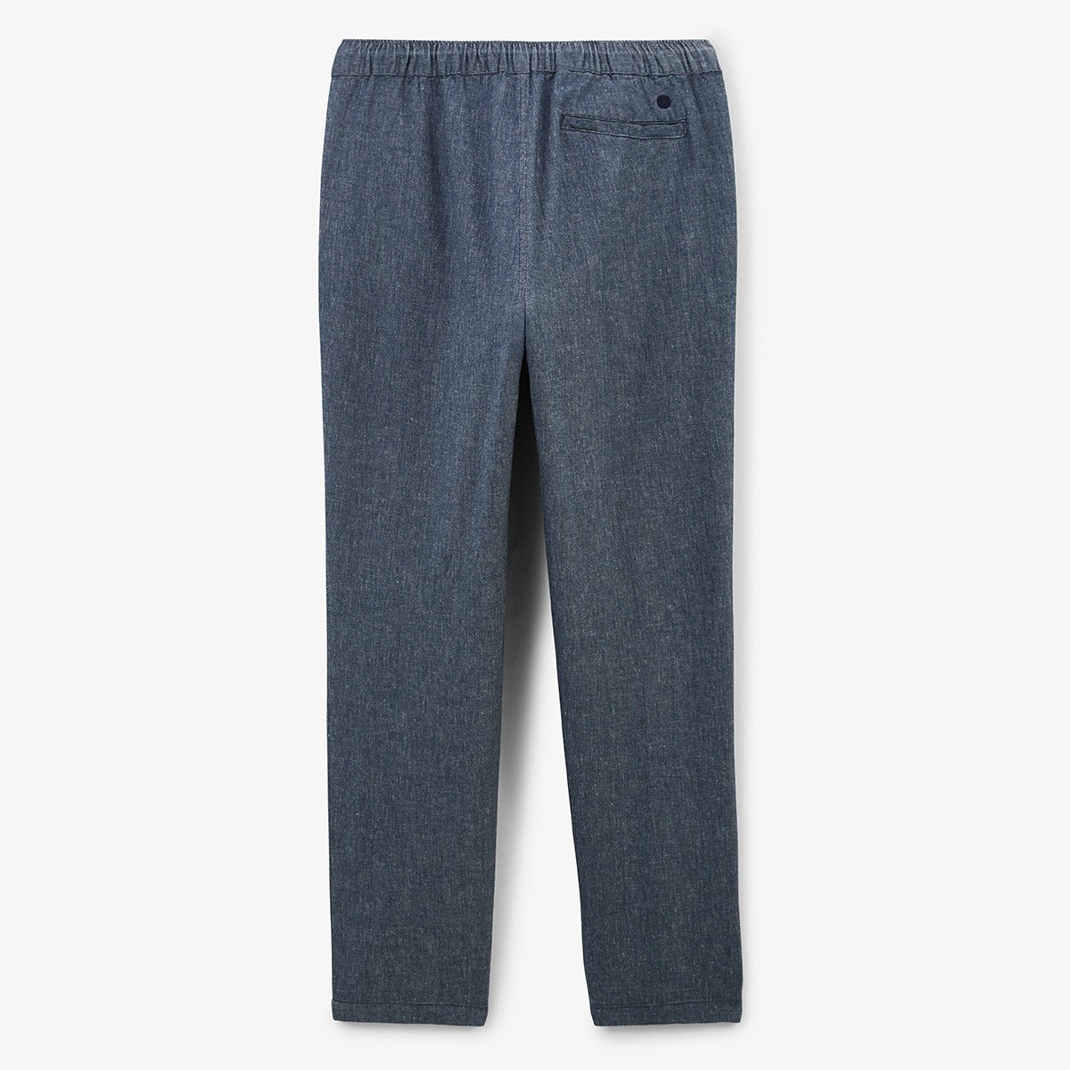 Pantalon en coton et lin taille élastiquée SERGE BLANCO Bleu
