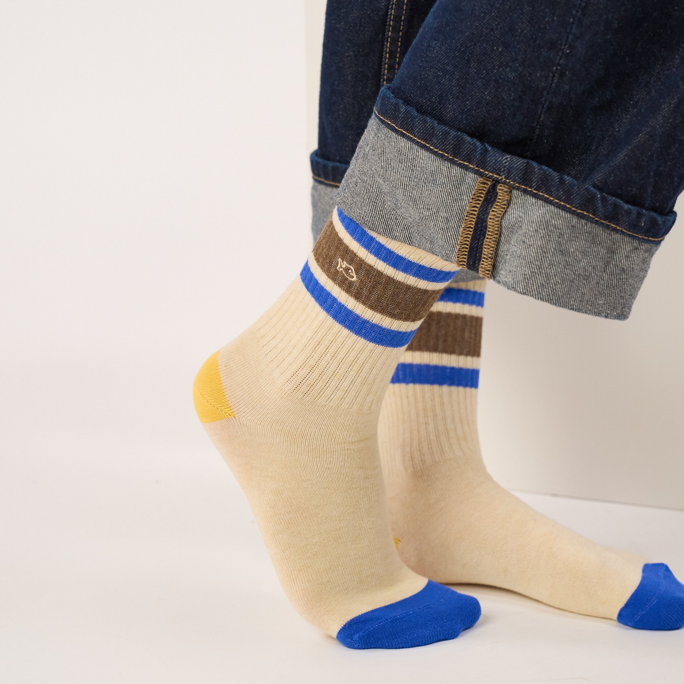 Cotton Tennis Socks BILLYBELT Beige