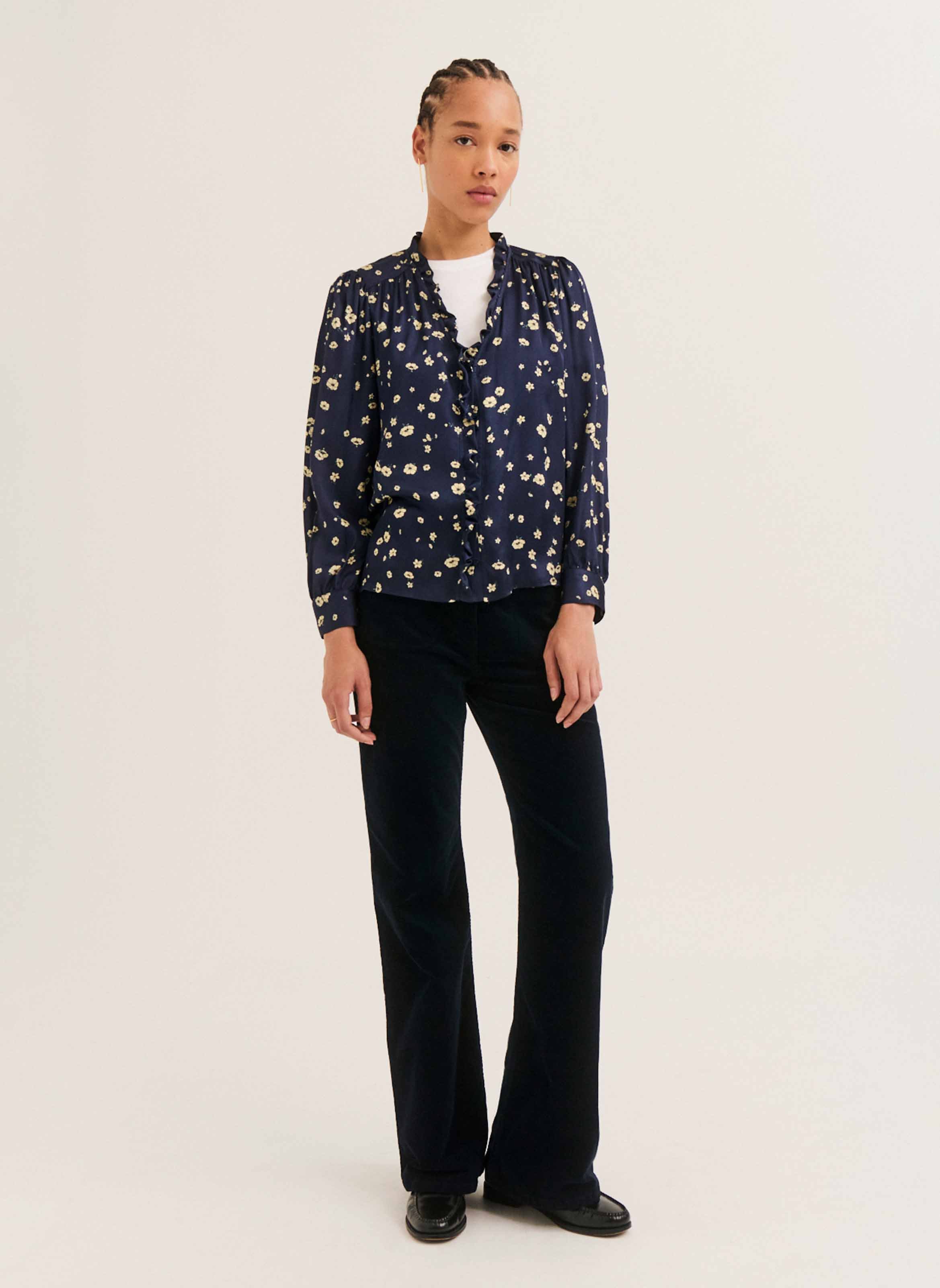 Chemise droite imprimée PABLO Bleu