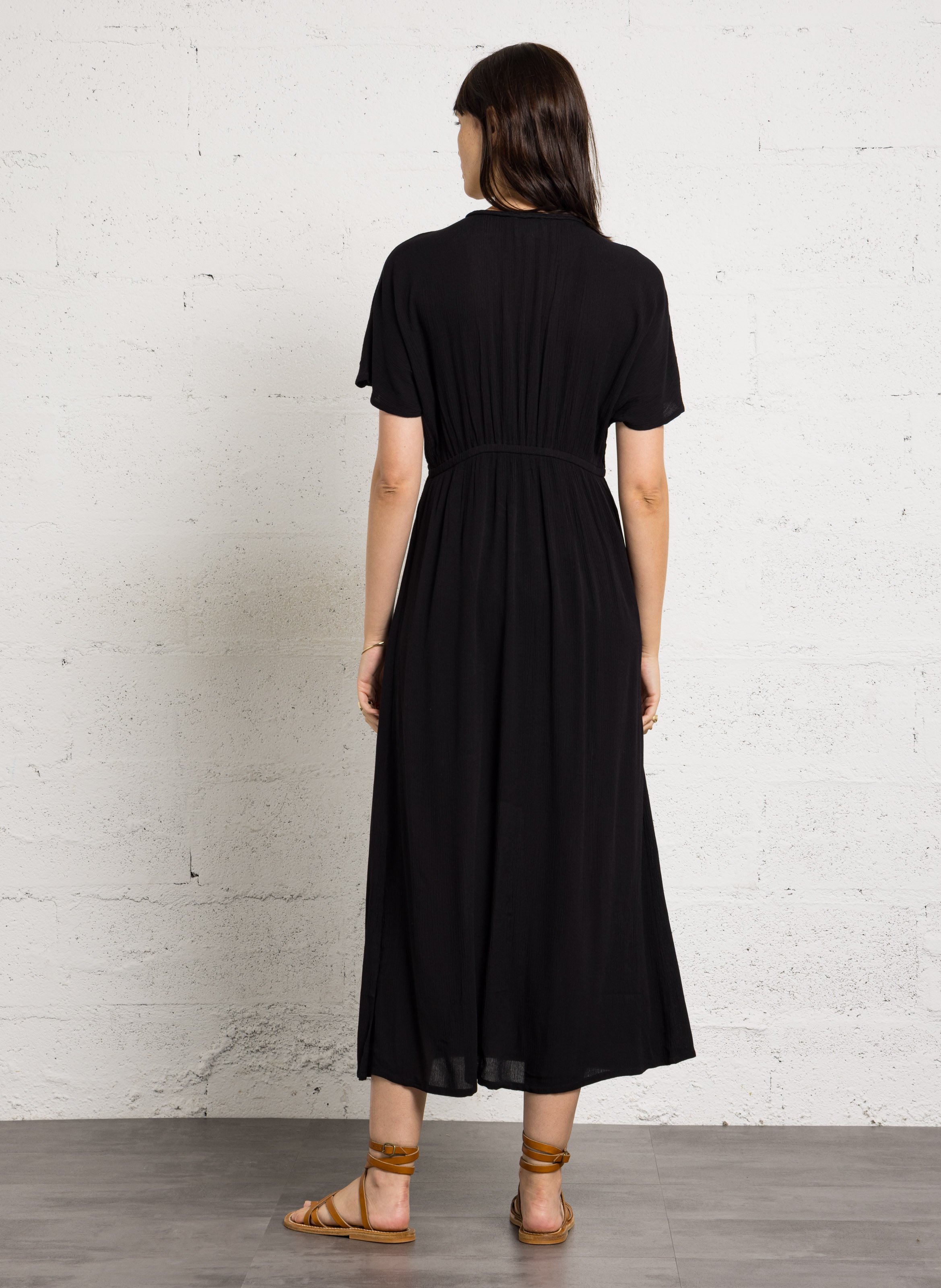 Long V-neck dress MAISON 123 Black