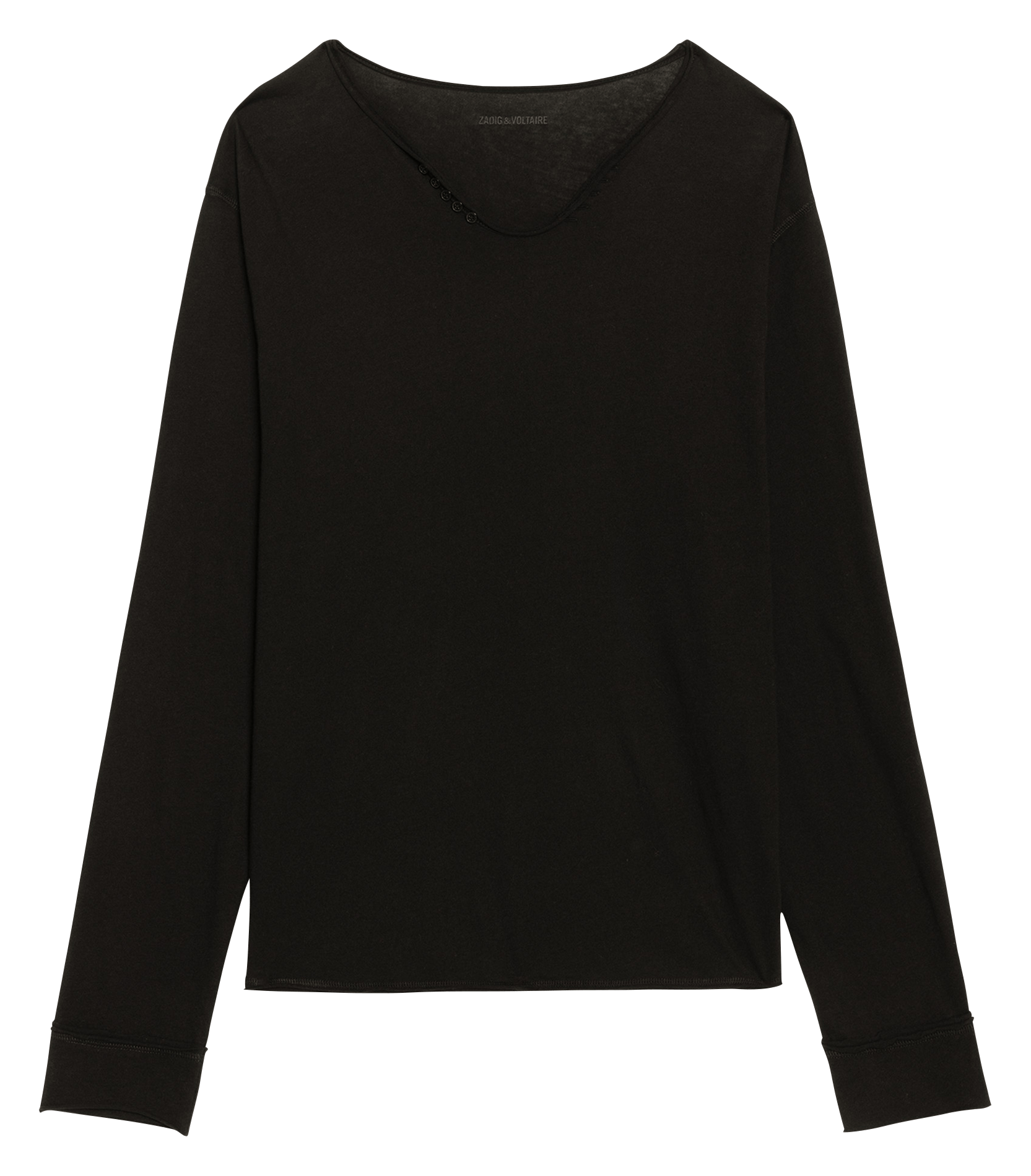 Gerade geschnittenes T-Shirt aus Baumwolle ZADIG&VOLTAIRE Schwarz