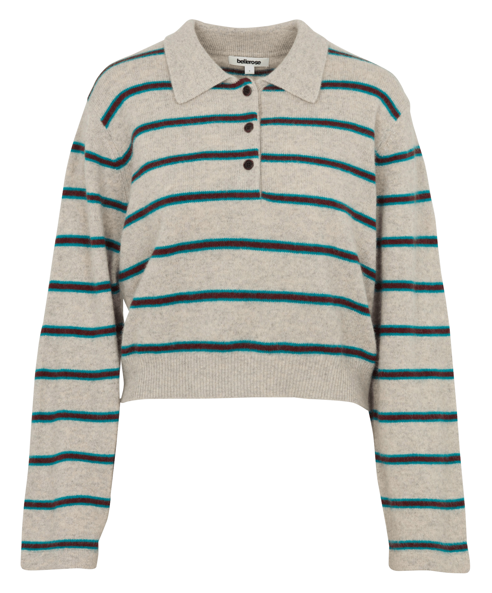 Pull col polo rayé BELLEROSE