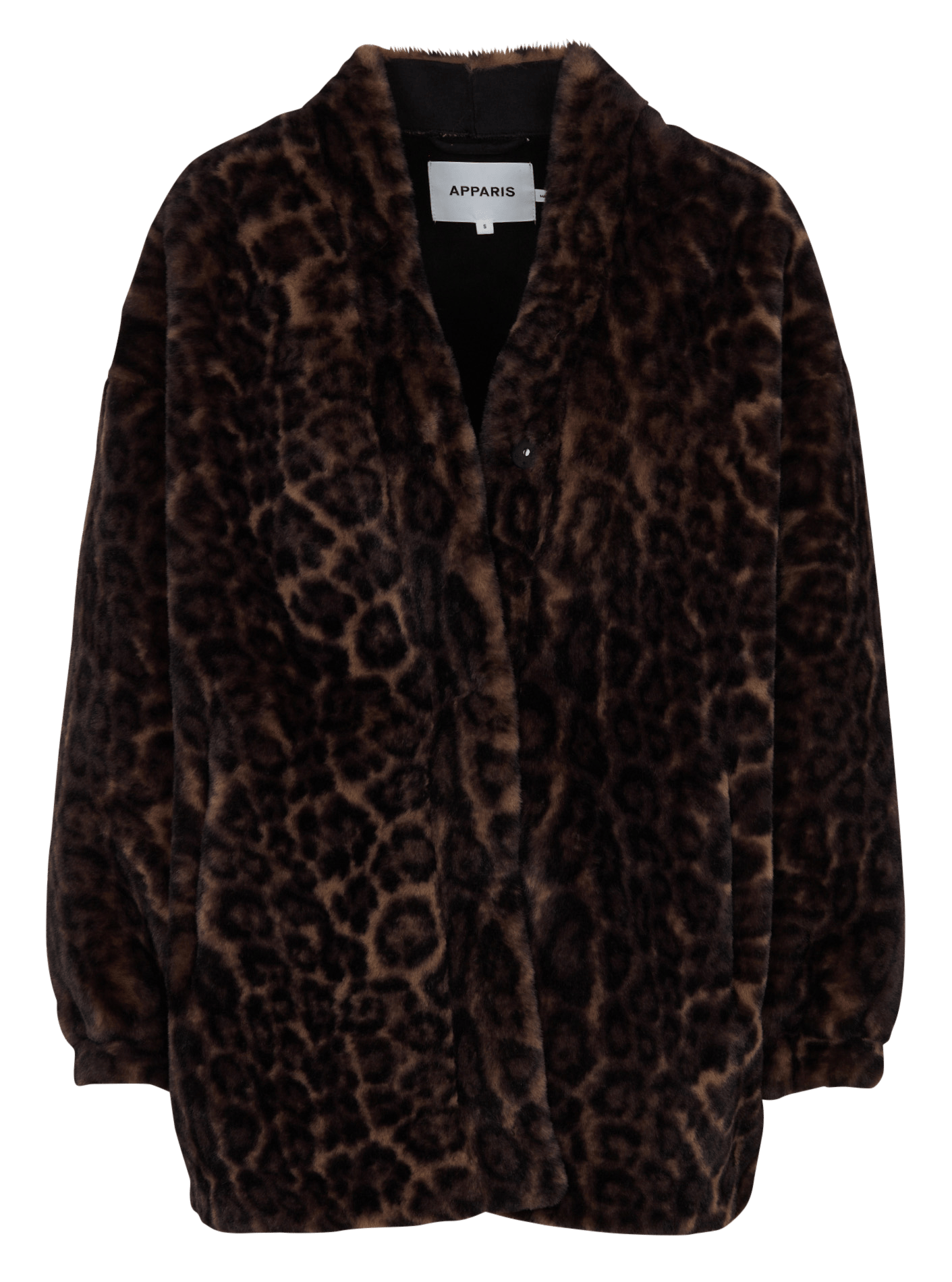 Oversized high-neck faux fur-effect coat APPARIS Multicolored