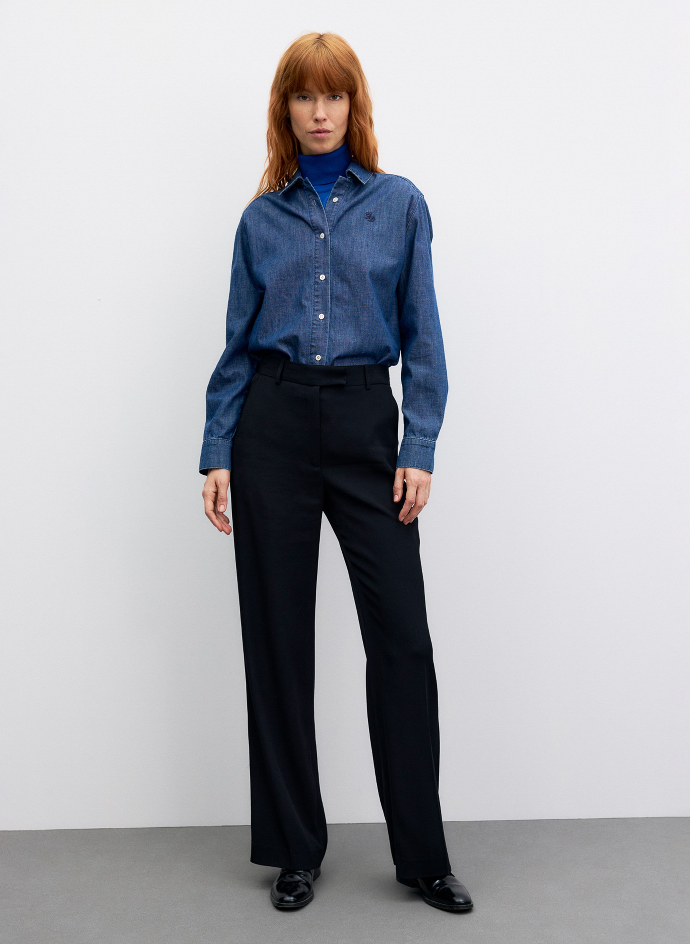Pantalon tailleur droit uni GERARD DAREL Noir