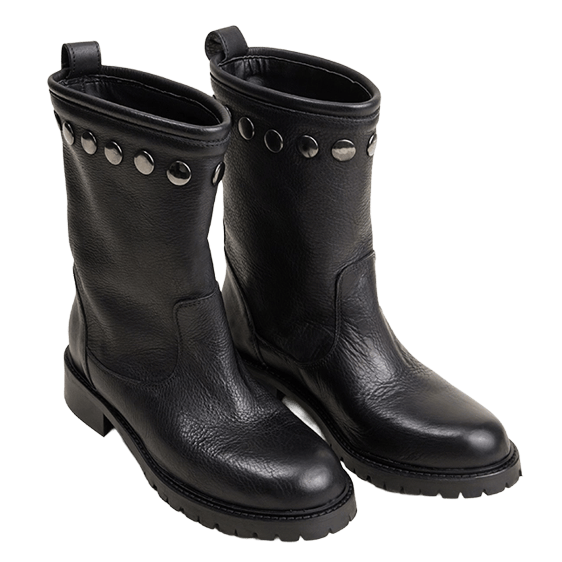 Studded leather boots JONAK Black