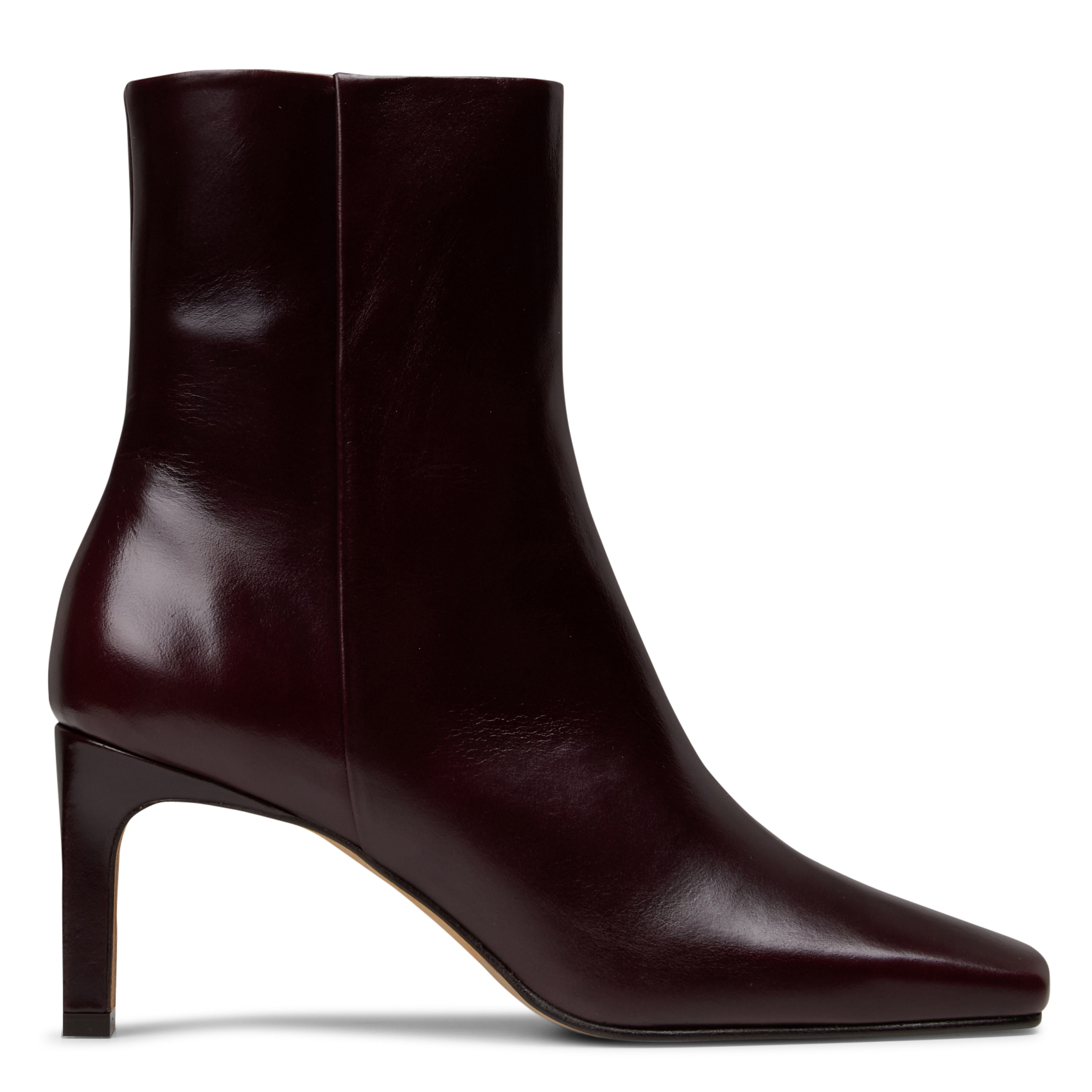 Bottines à talons hauts en cuir BOBBIES Prune