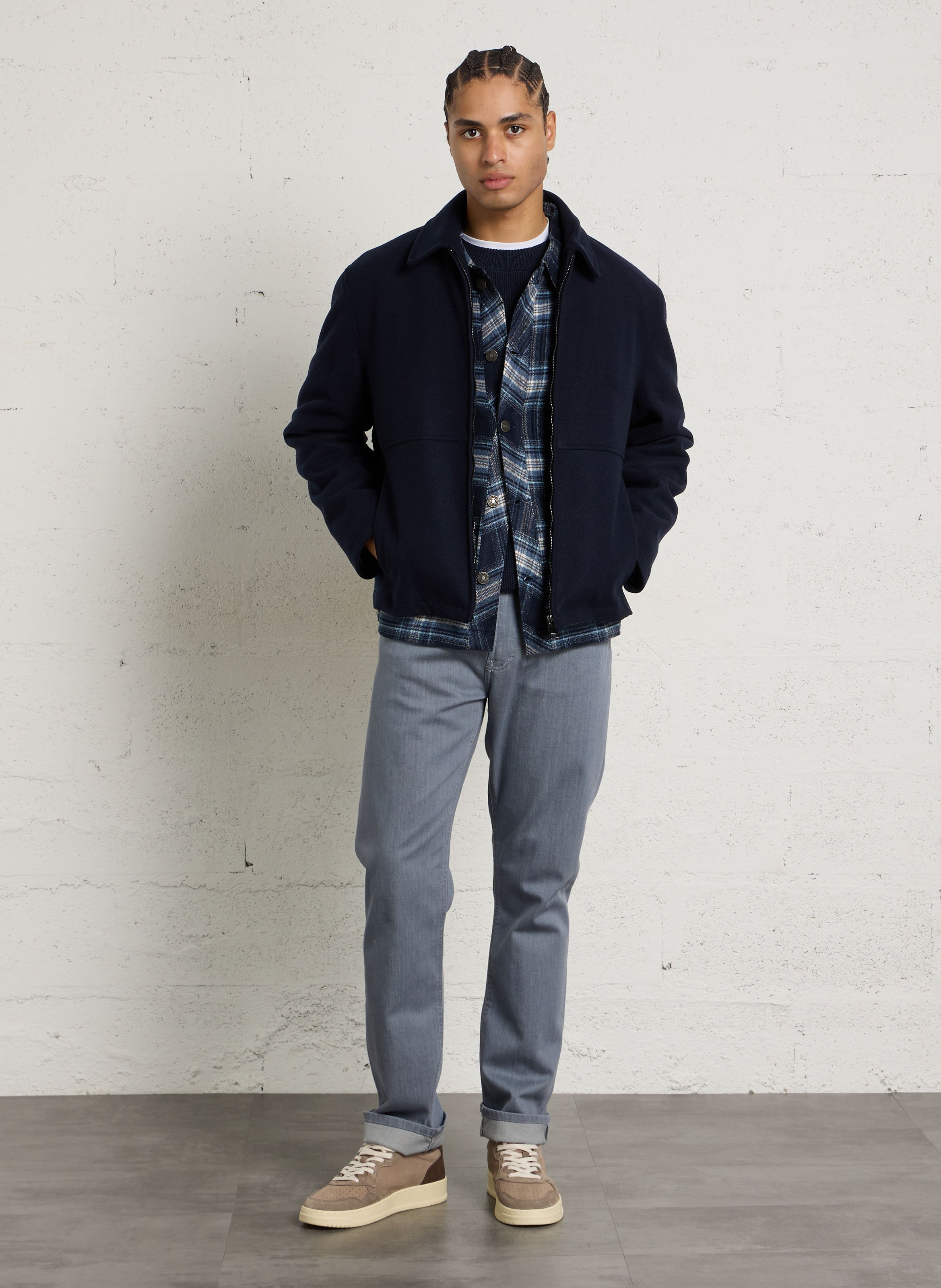 Straight checked shirt IMPERIAL Blue