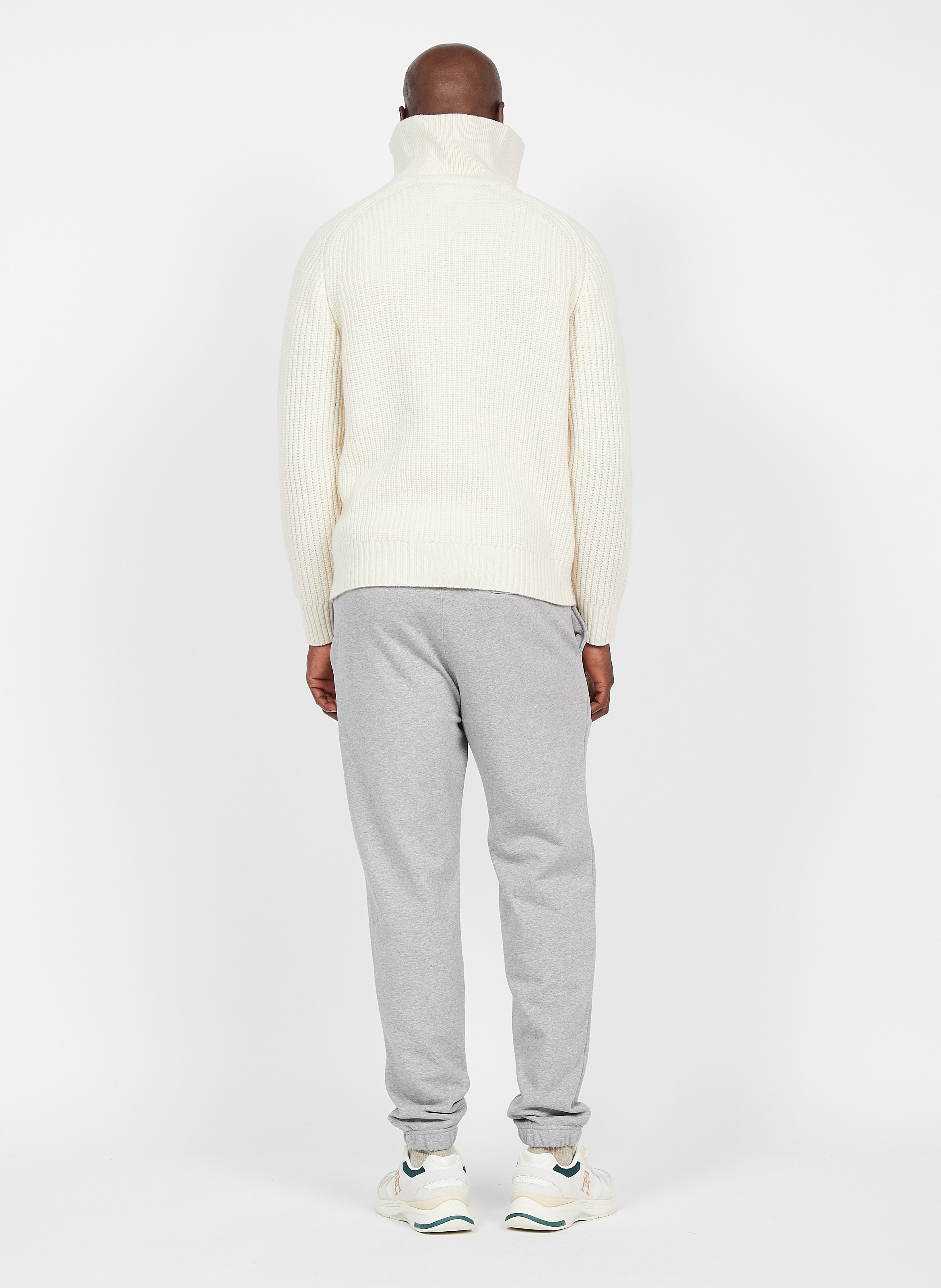 Wool sweater with zip-up high neck SAISON 1865 Beige