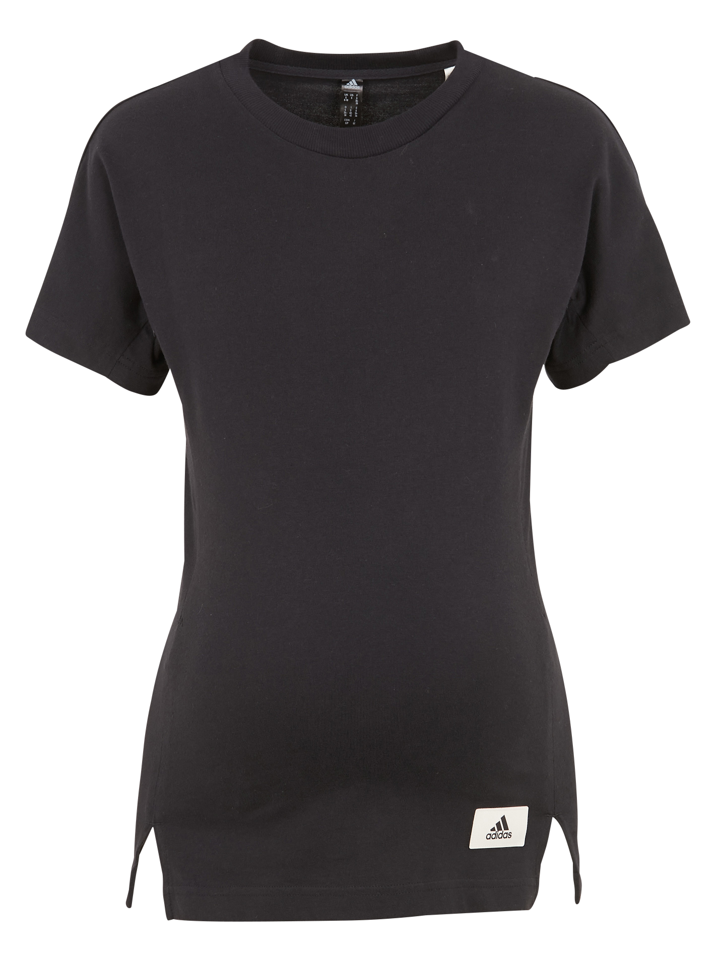 Katoenen zwangerschaps-T-shirt met ronde hals ADIDAS Zwart