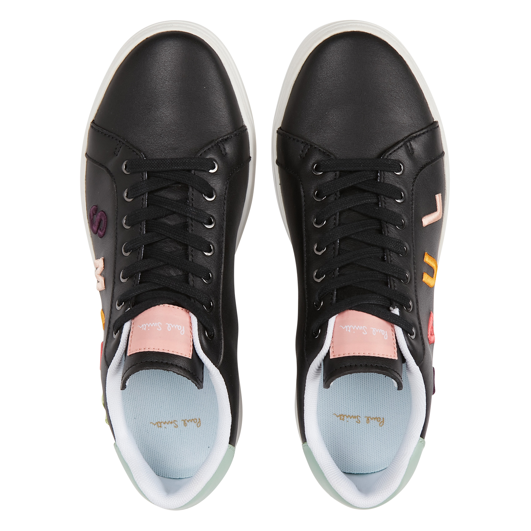 Baskets basses logo brodé en cuir  PAUL SMITH Noir
