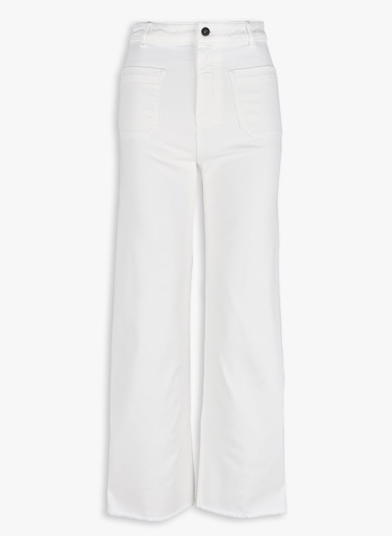 Jean bootcut taille haute denim blanc femme | Cache Cache Jean bootcut taille haute denim blanc femme | Cache Cache