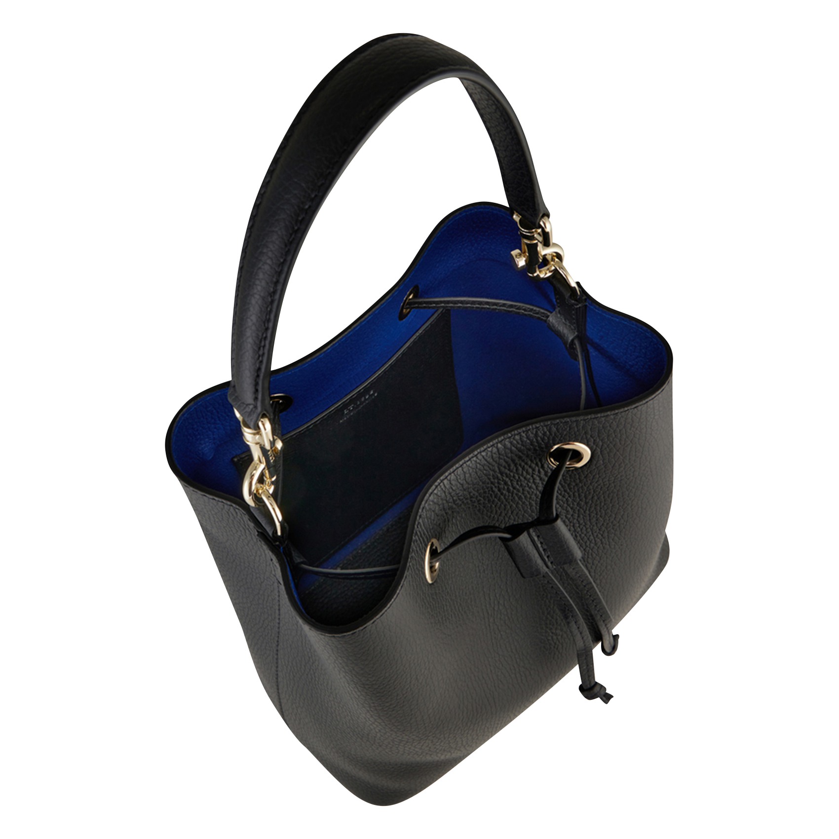 Grained leather bucket bag LE TANNEUR Black