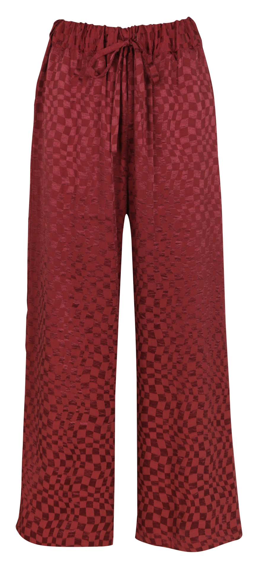 Pantalon large à taille haute RITA ROW Rouge
