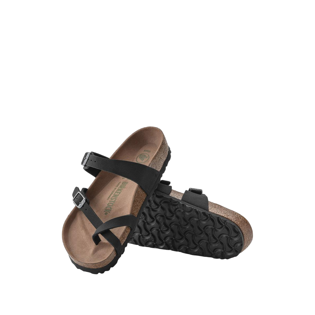 Faux leather sandals BIRKENSTOCK Black