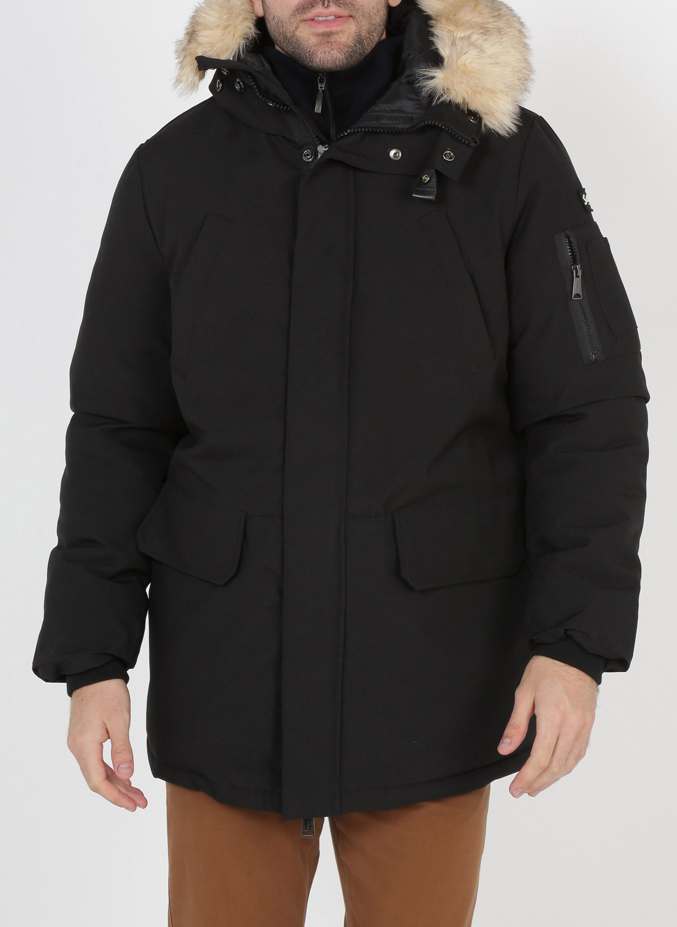 Long hooded parka SCHOTT Black