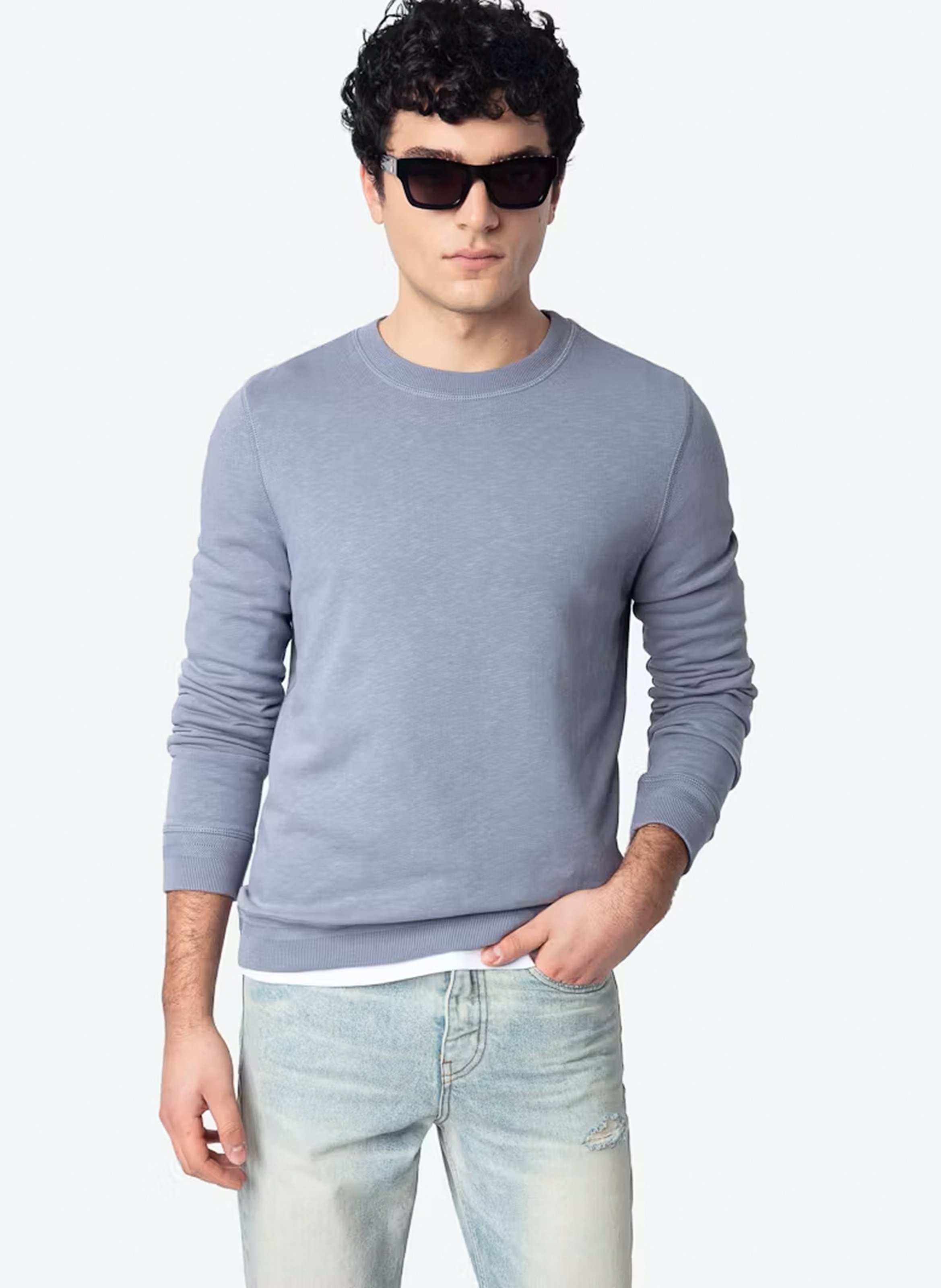 Pull col rond en coton Stony Stormy Zadig&Voltaire - Homme JMSS01263 ...